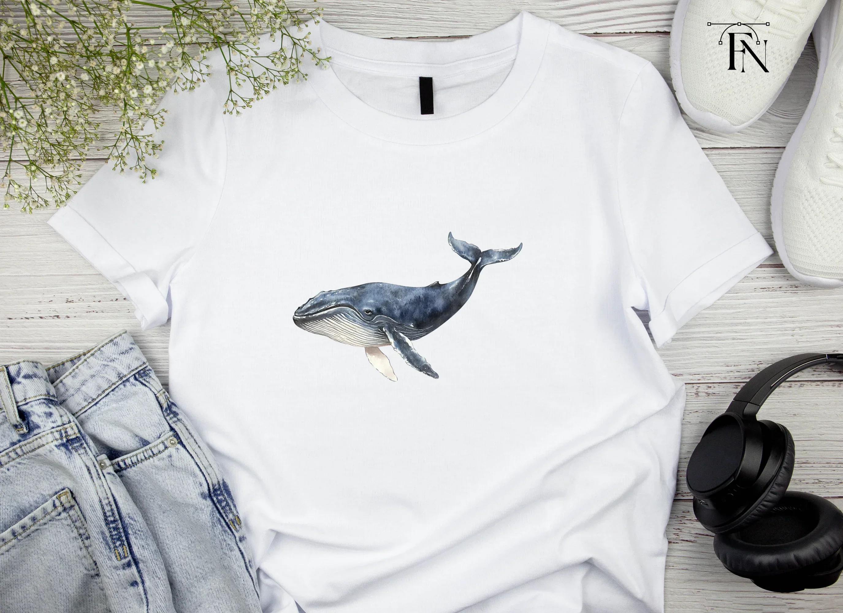 Blue Whale Clipart Bundle - Image 4