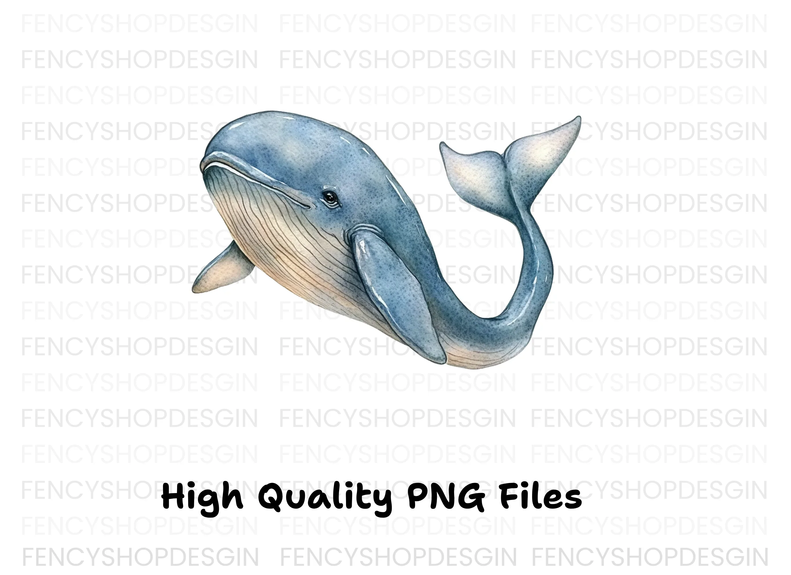 Blue Whale Clipart Bundle - Image 2