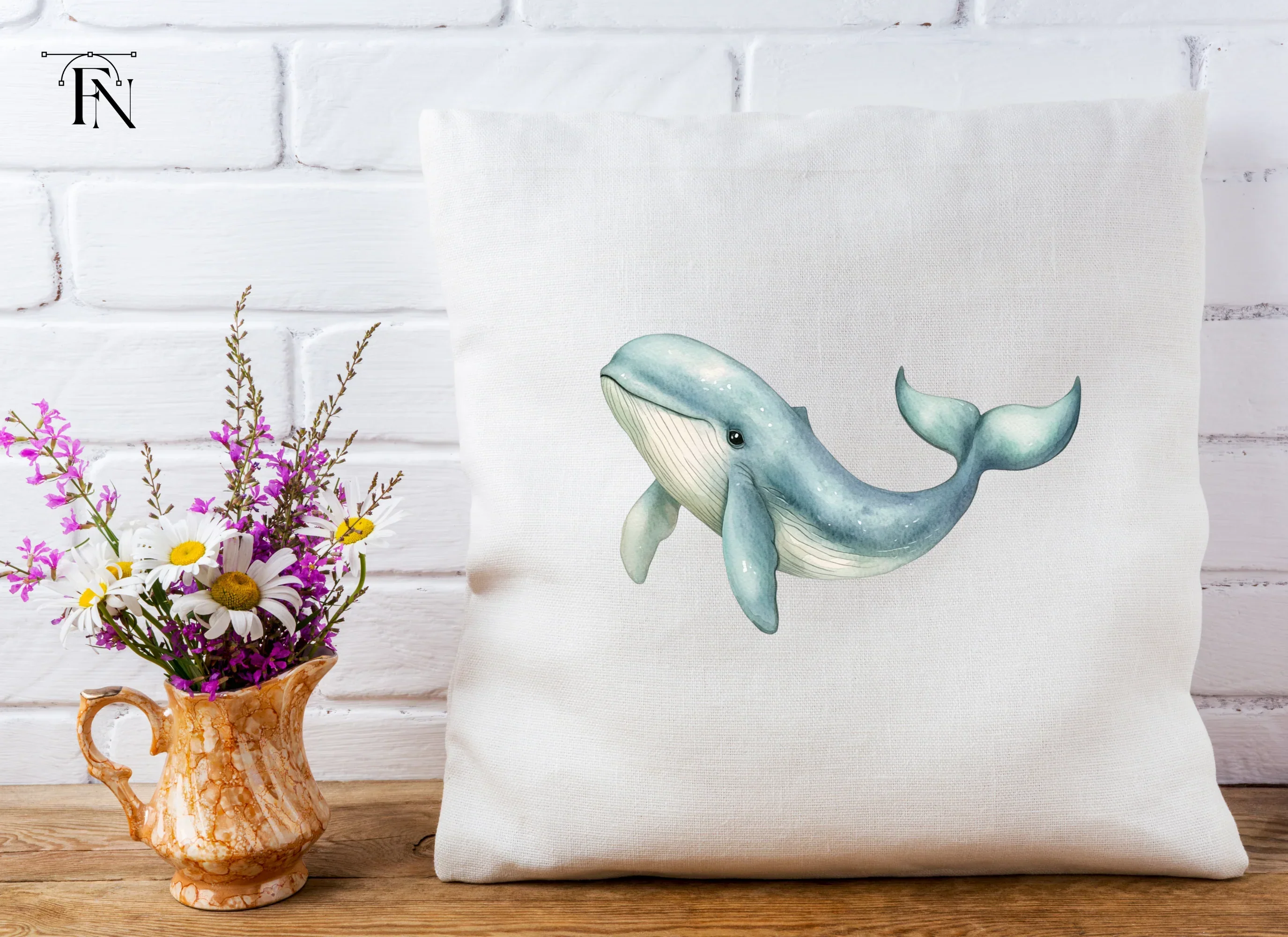 Blue Whale Clipart Bundle - Image 4