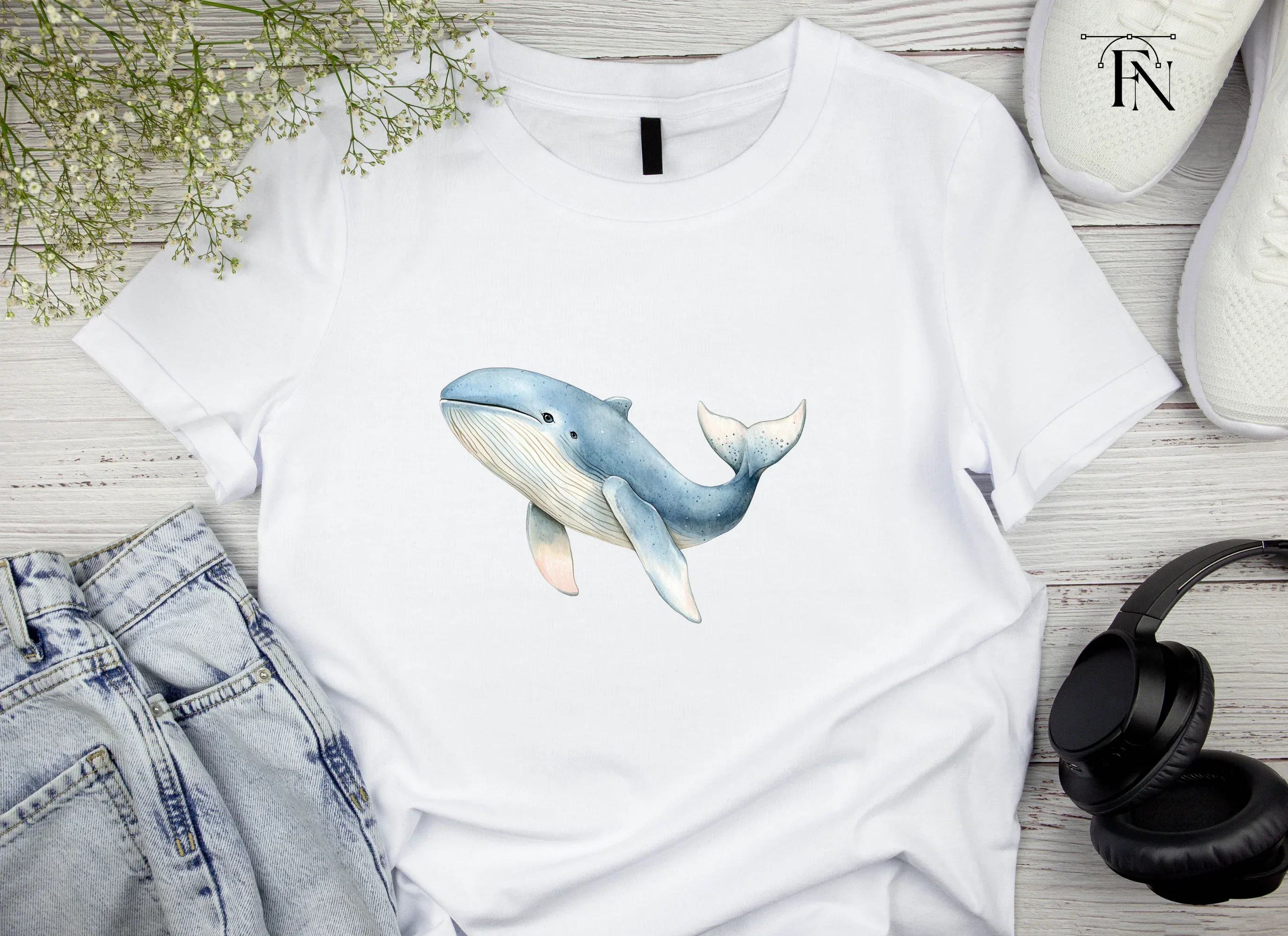 Blue Whale Clipart Bundle - Image 5