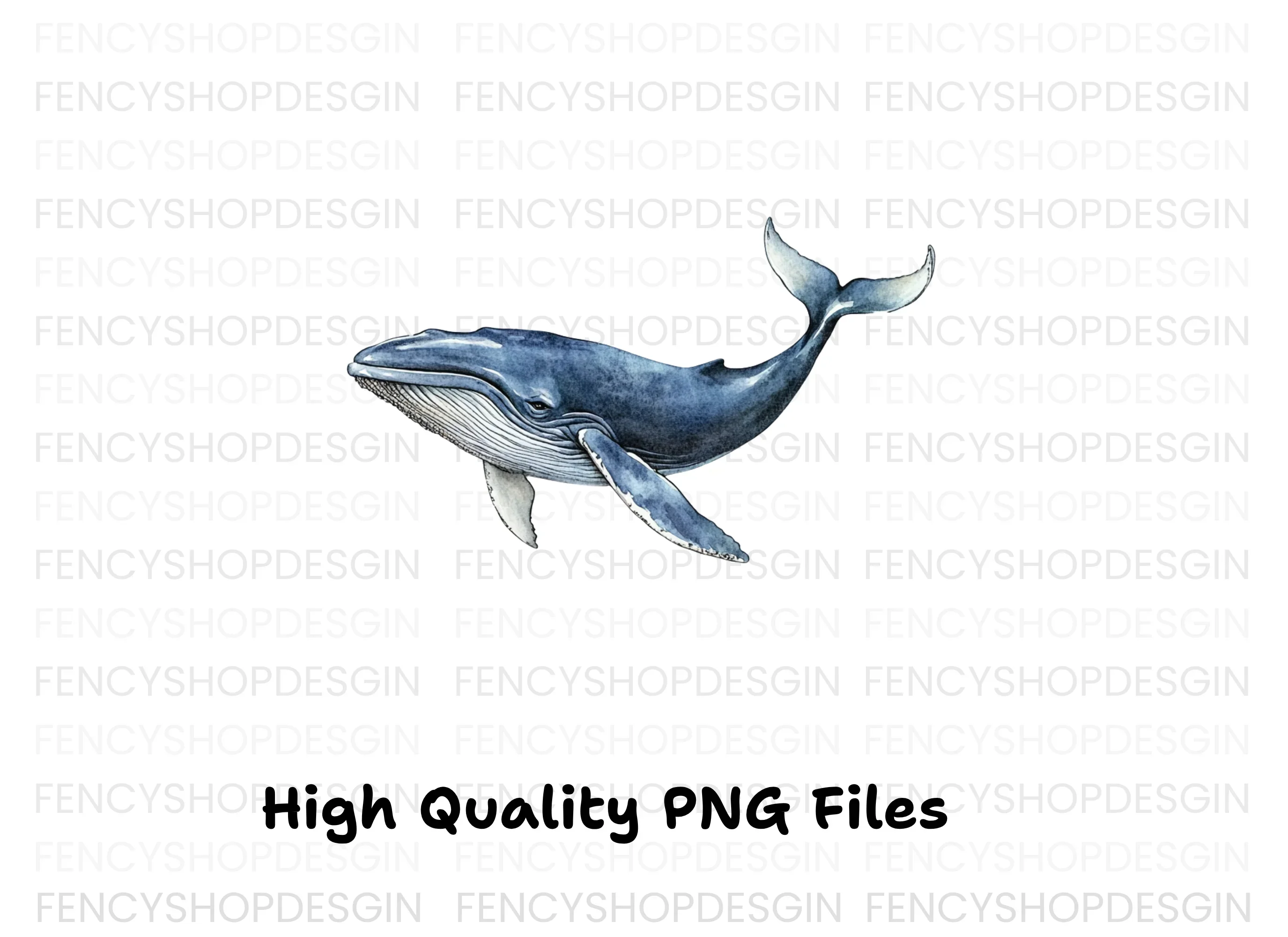 Blue Whales Clipart Bundle - Image 3