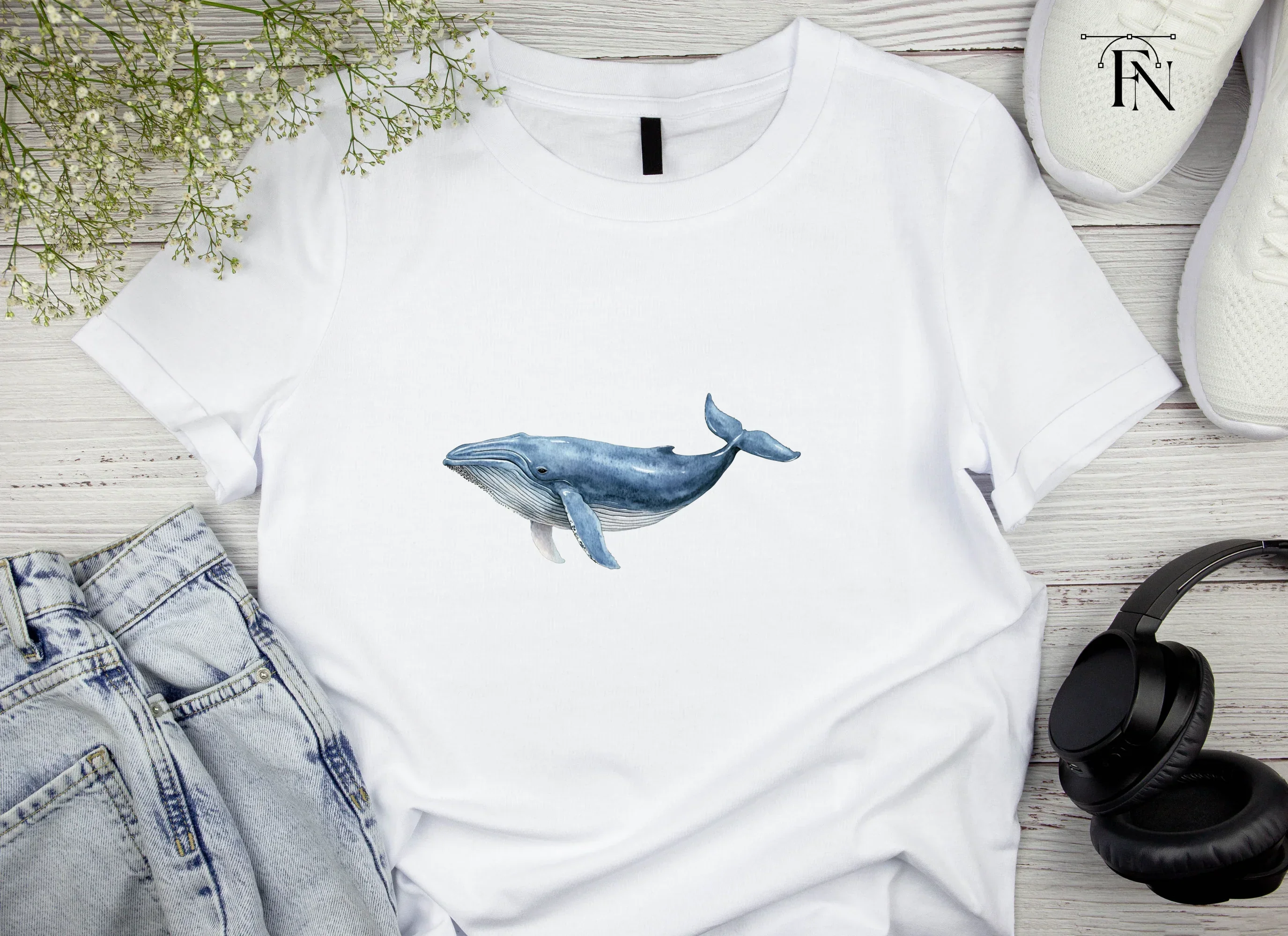 Blue Whales Clipart Bundle - Image 4