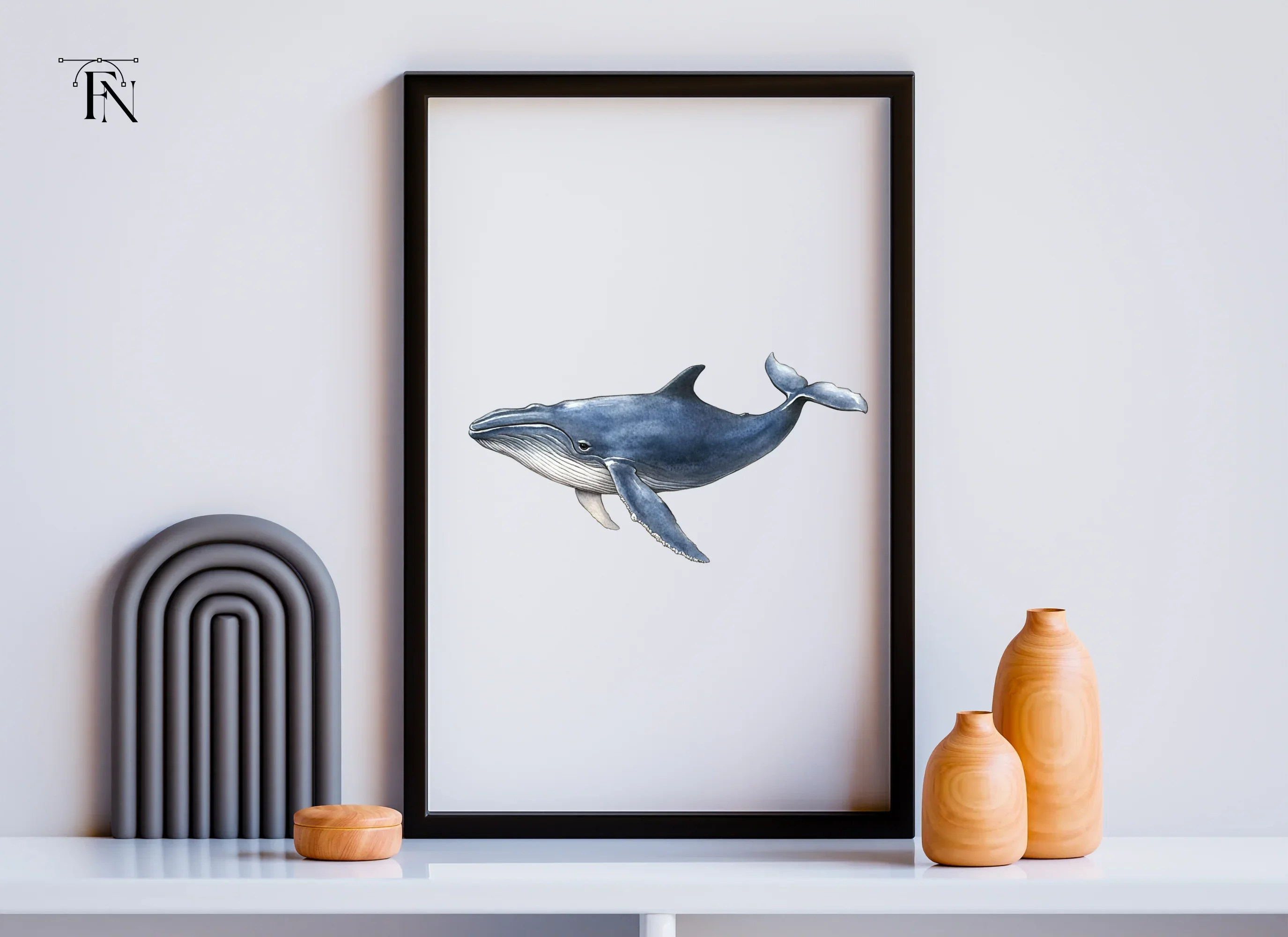 Blue Whales Clipart Bundle - Image 5