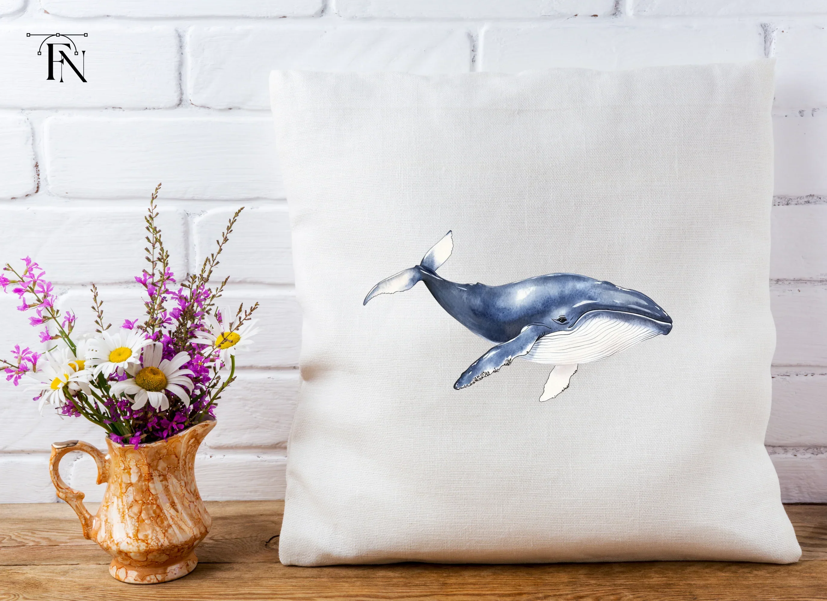 Blue Whales Clipart Bundle - Image 6