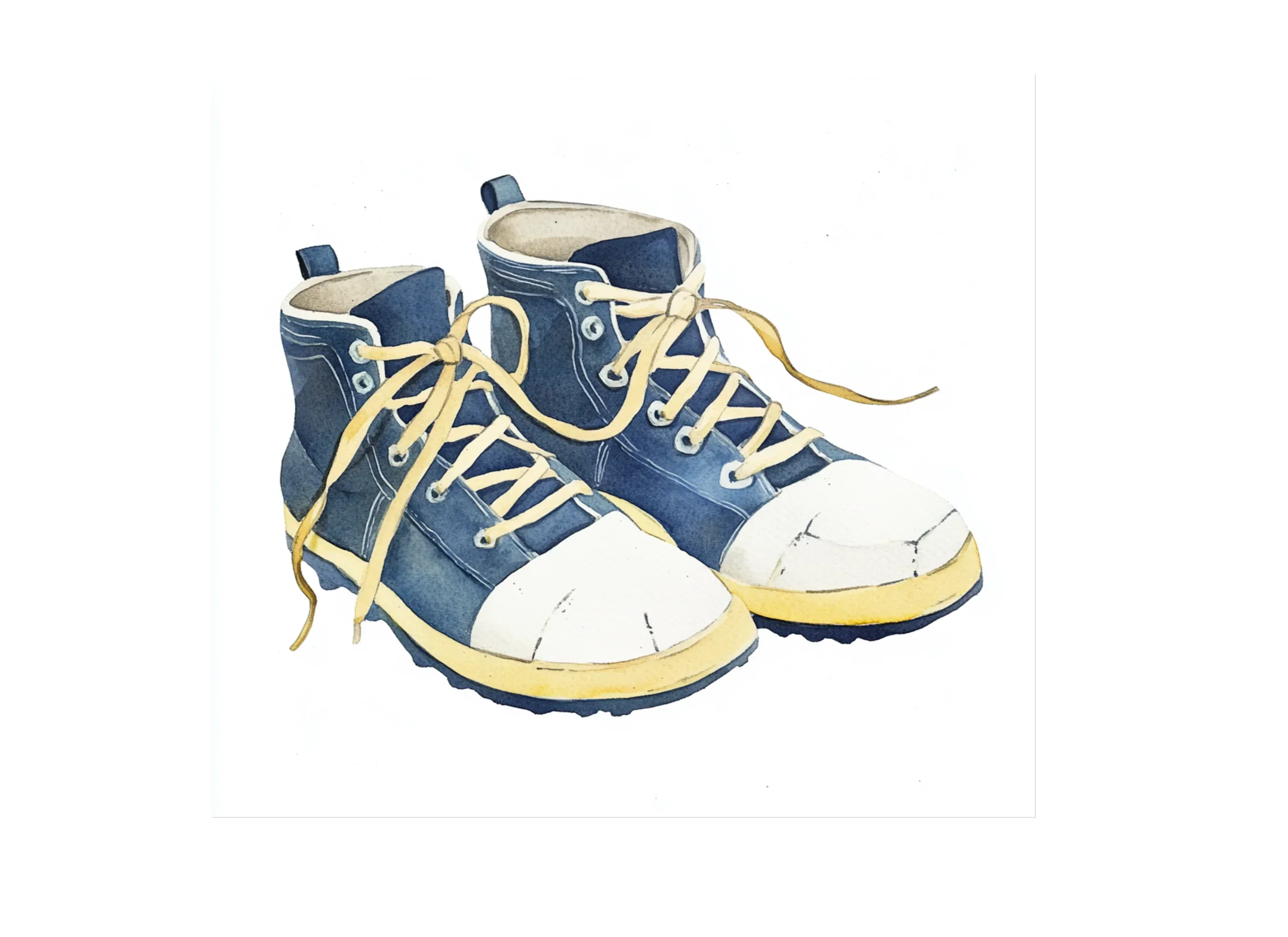 Blue White Athletic Shoes Clipart Bundle - Image 3