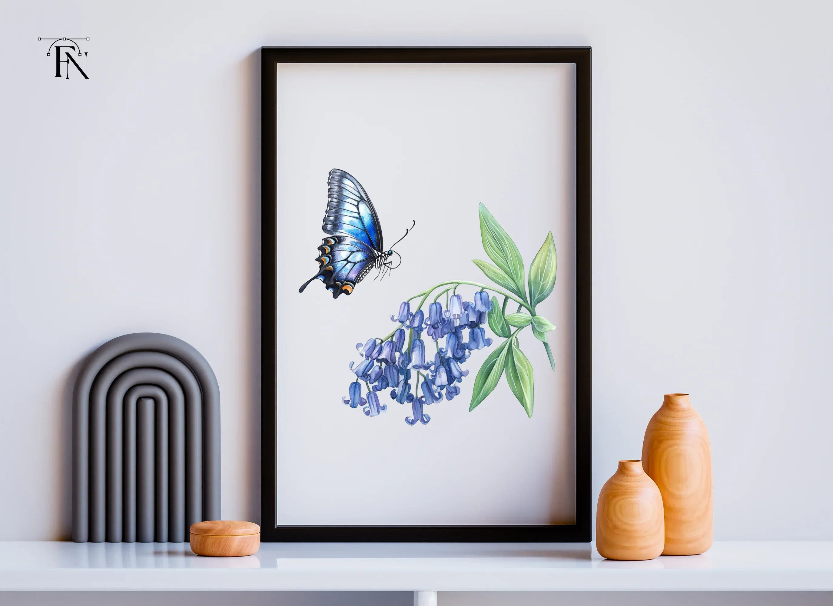 Bluebell Flowers and Butterfly Clipart Bundle - Image 6