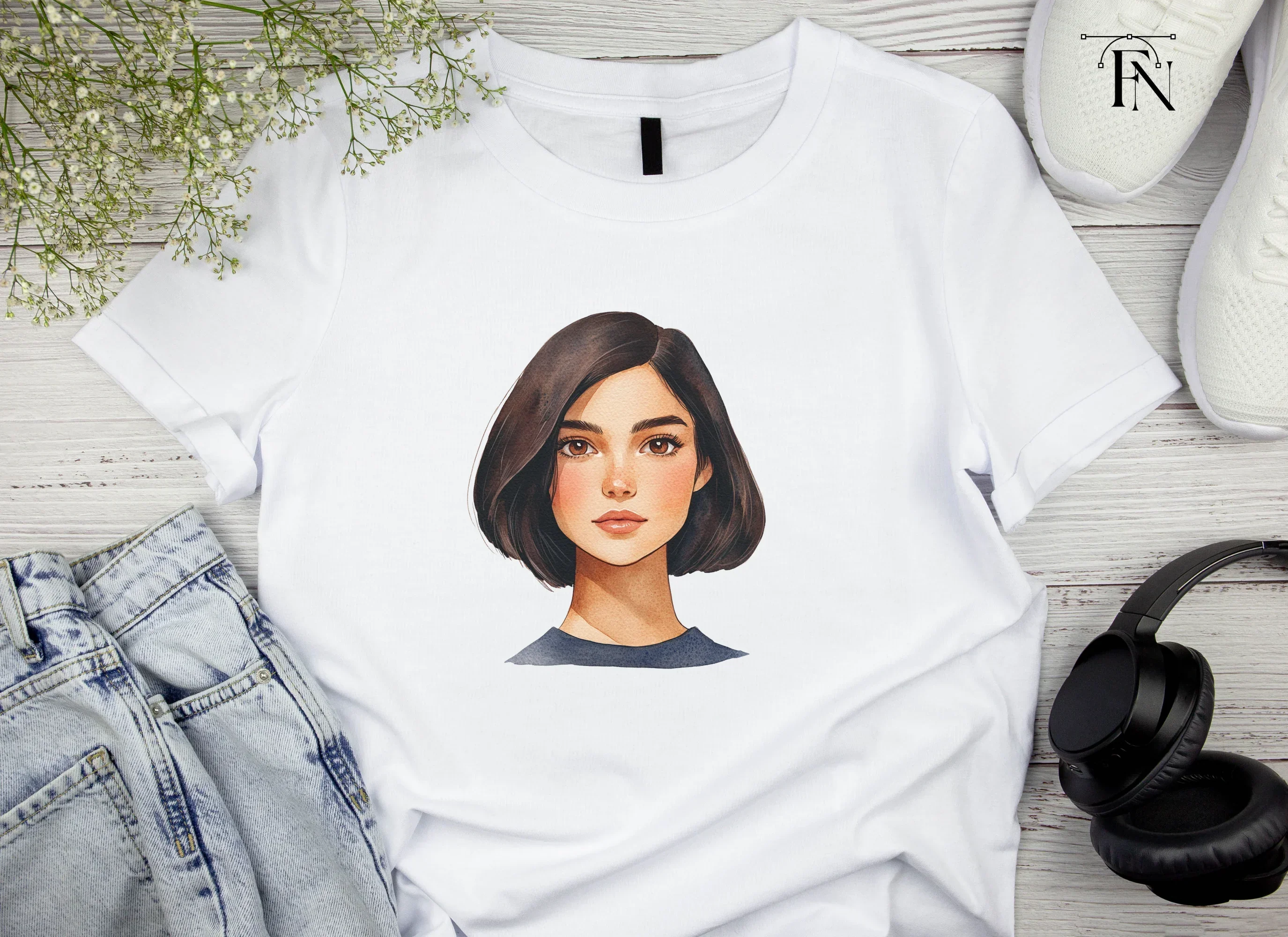 Bob Haircut Girl Clipart Bundle - Image 5