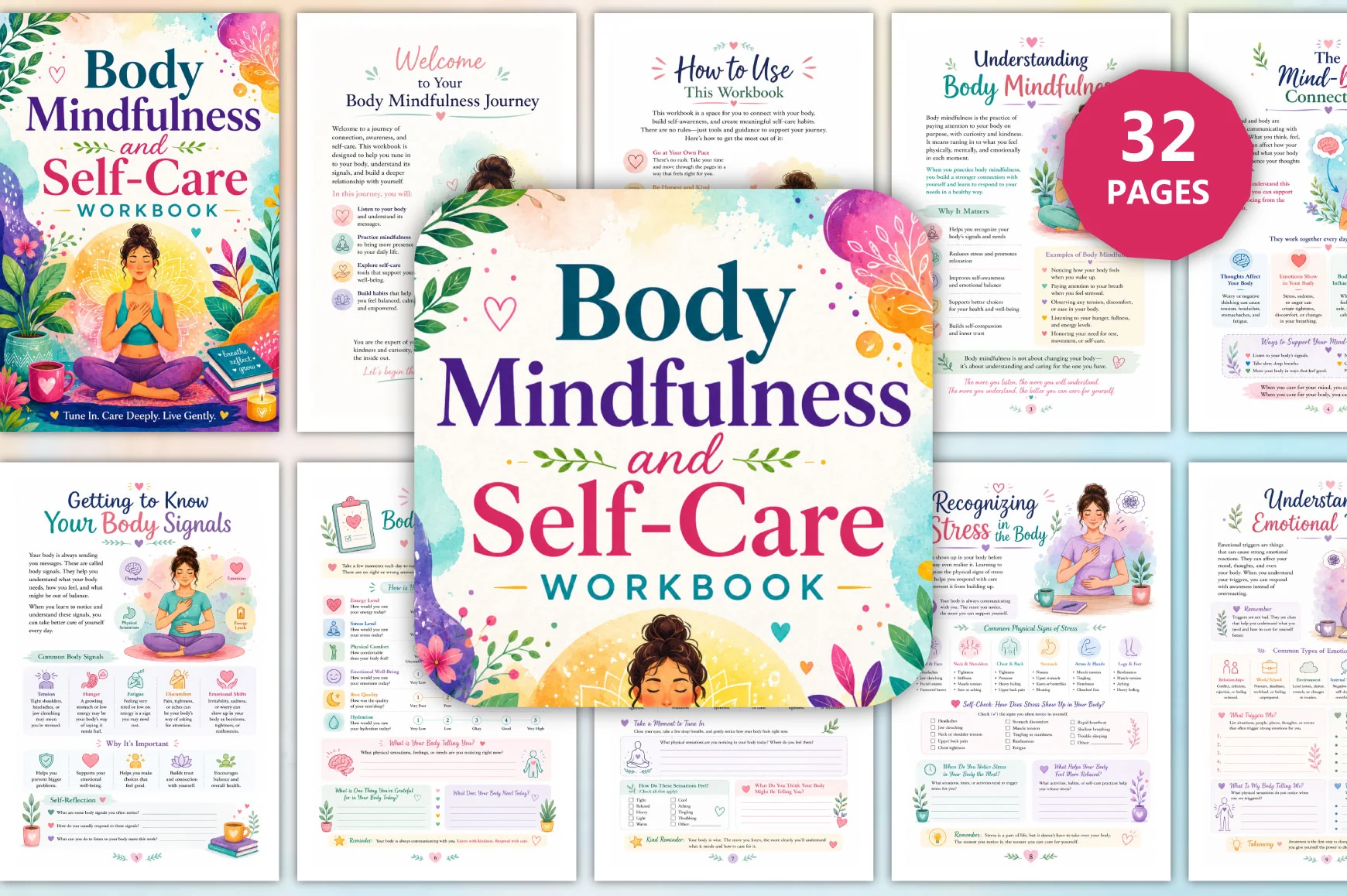 Body Mindfulness And Self Care Workbook