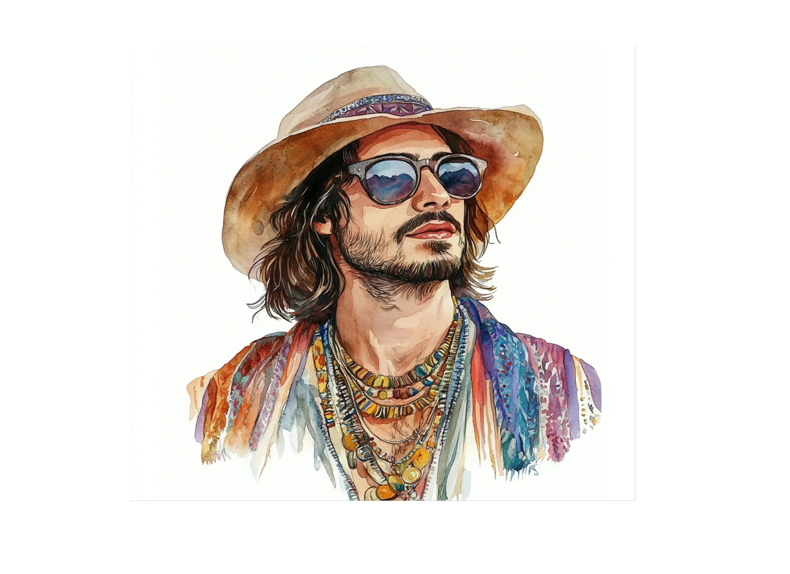 Bohemian Men Clipart Bundle - Image 2