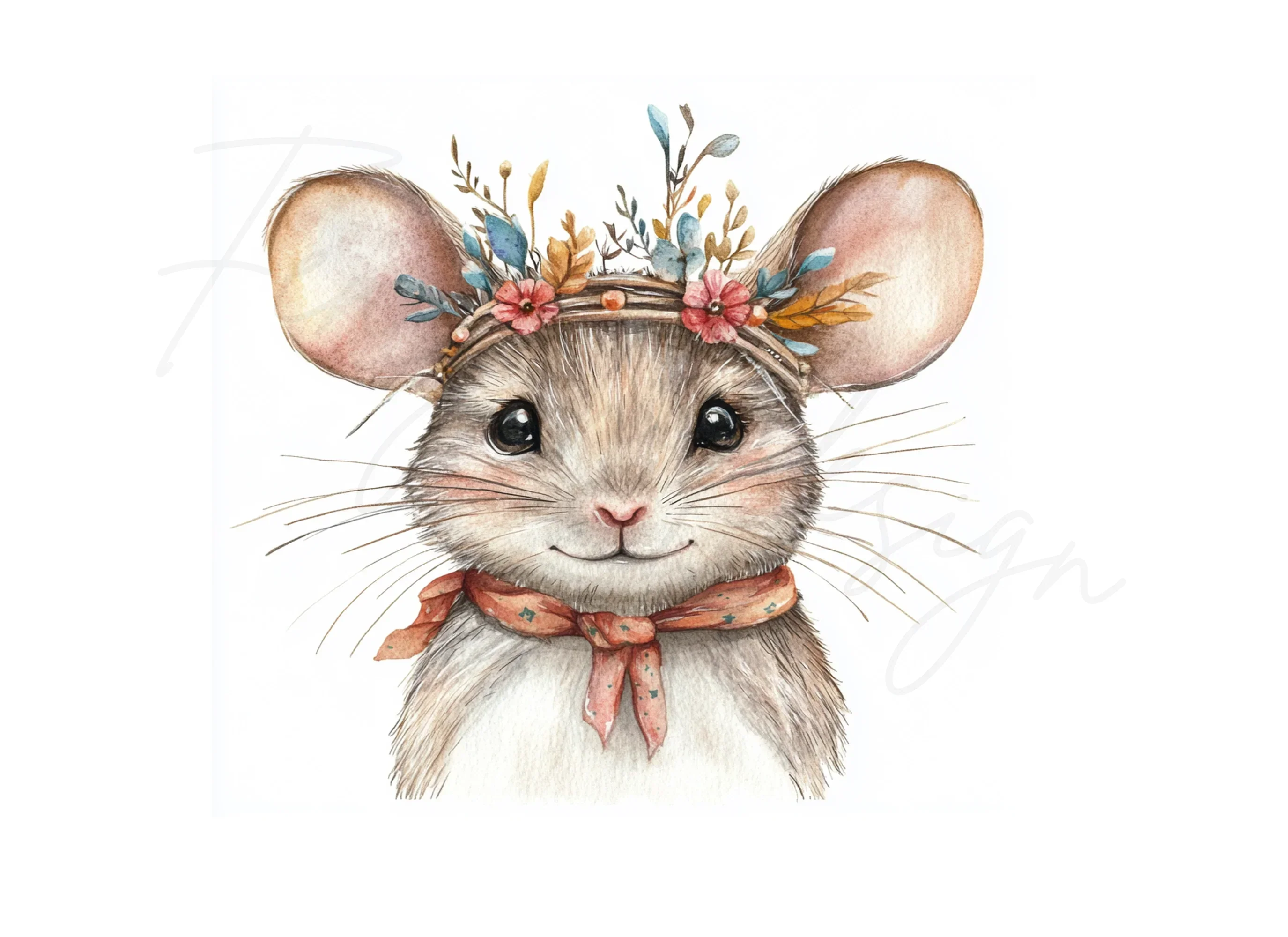 Boho Baby Mouse Clipart Bundle - Image 2