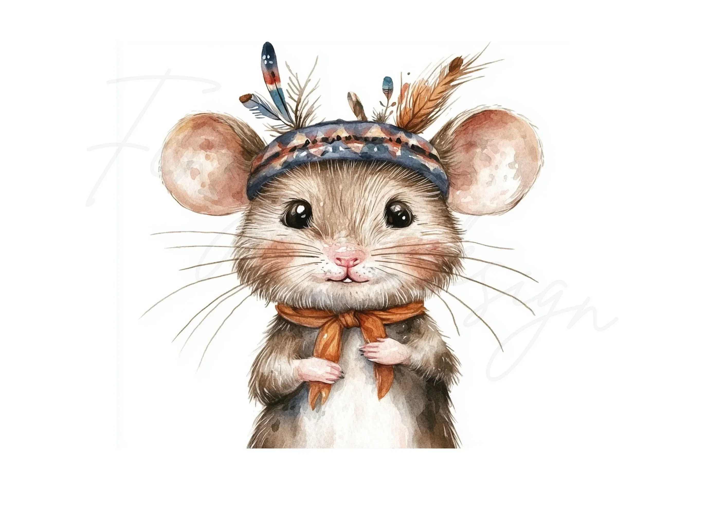 Boho Baby Mouse Clipart Bundle - Image 3