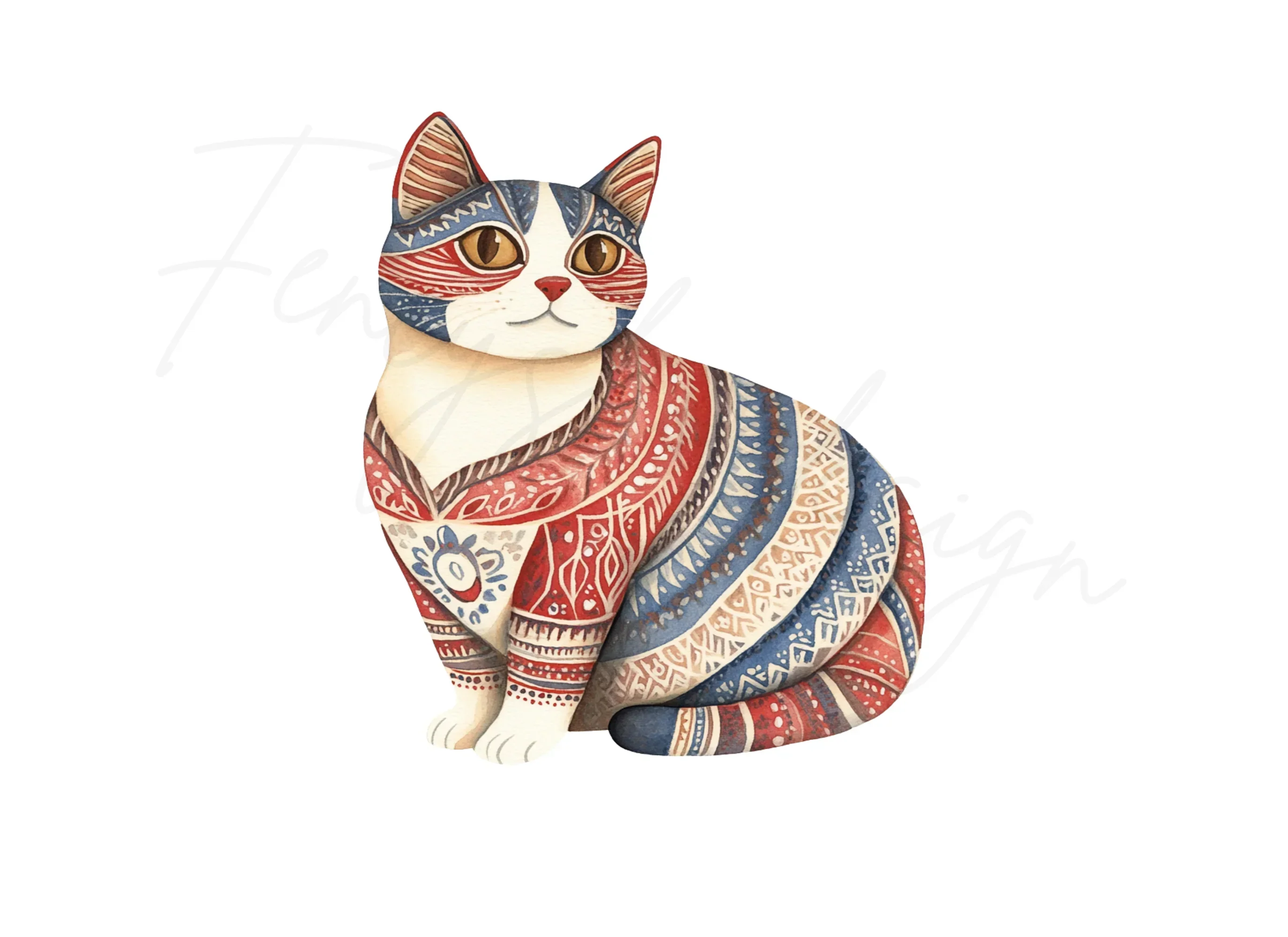 Boho Chic Cat Clipart Bundle - Image 2
