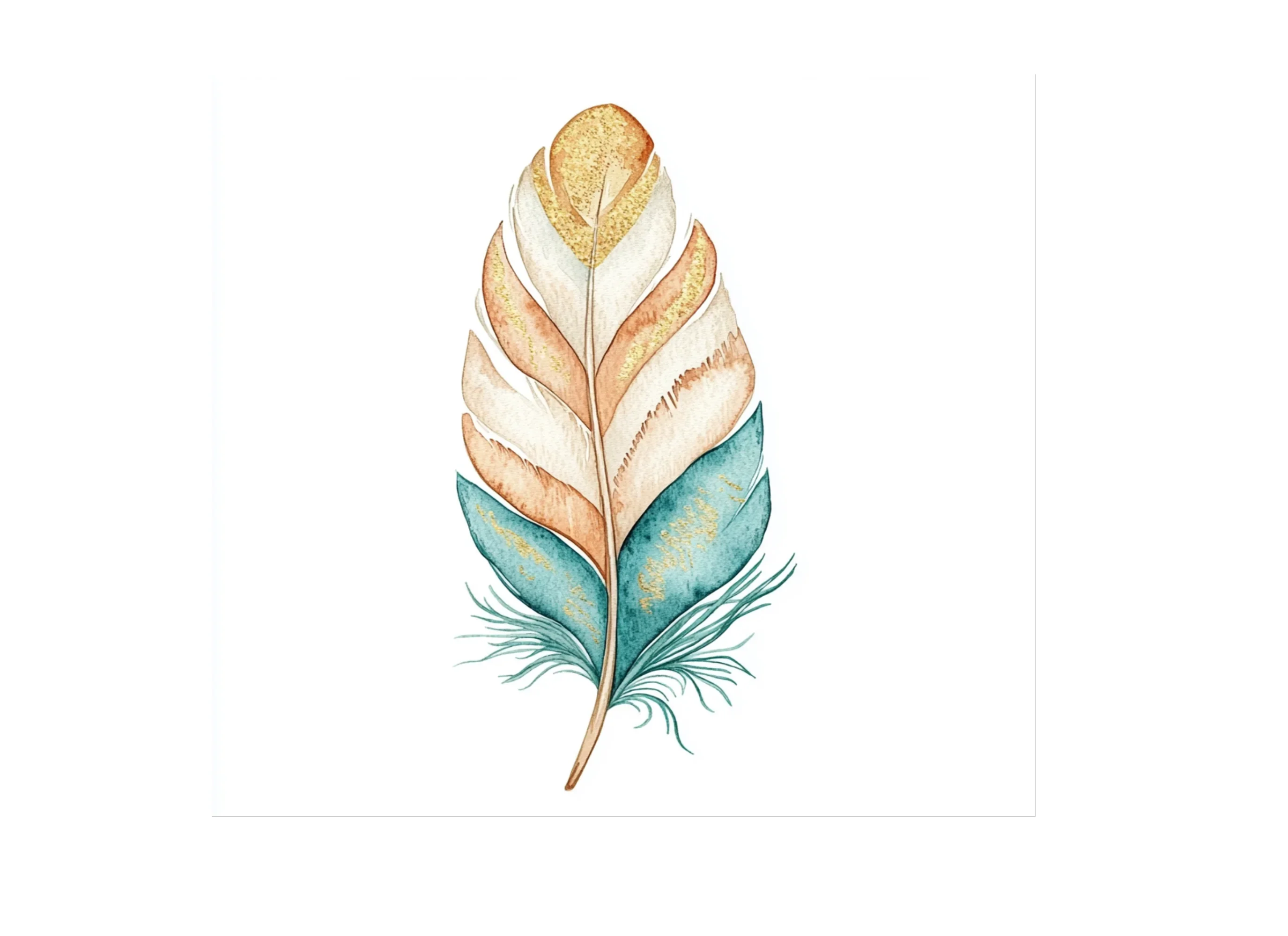 Boho Chic Feather Clipart Bundle - Image 2