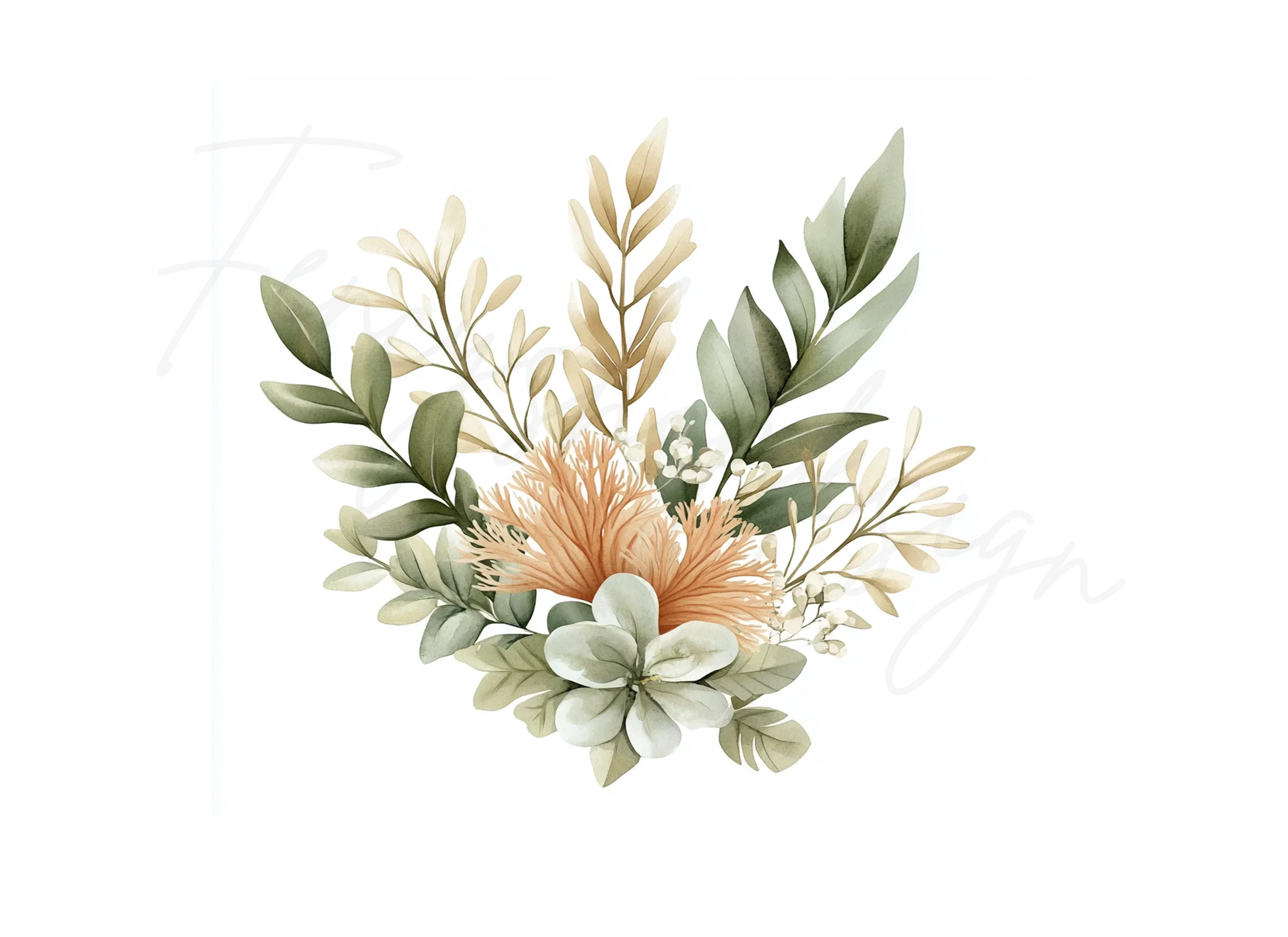 Boho Floral Clipart Bundle - Image 3