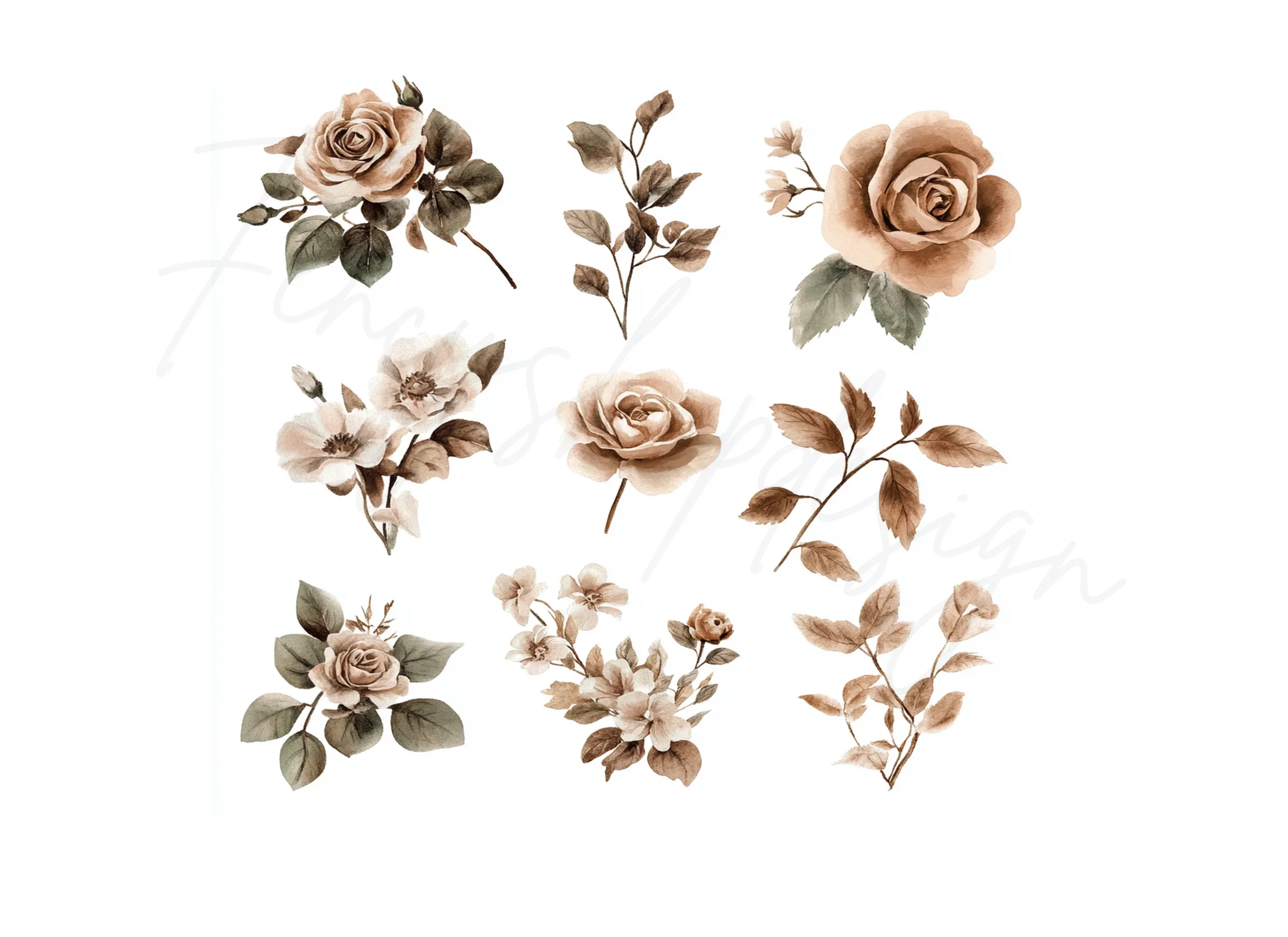 Boho Floral Clipart Bundle - Image 3