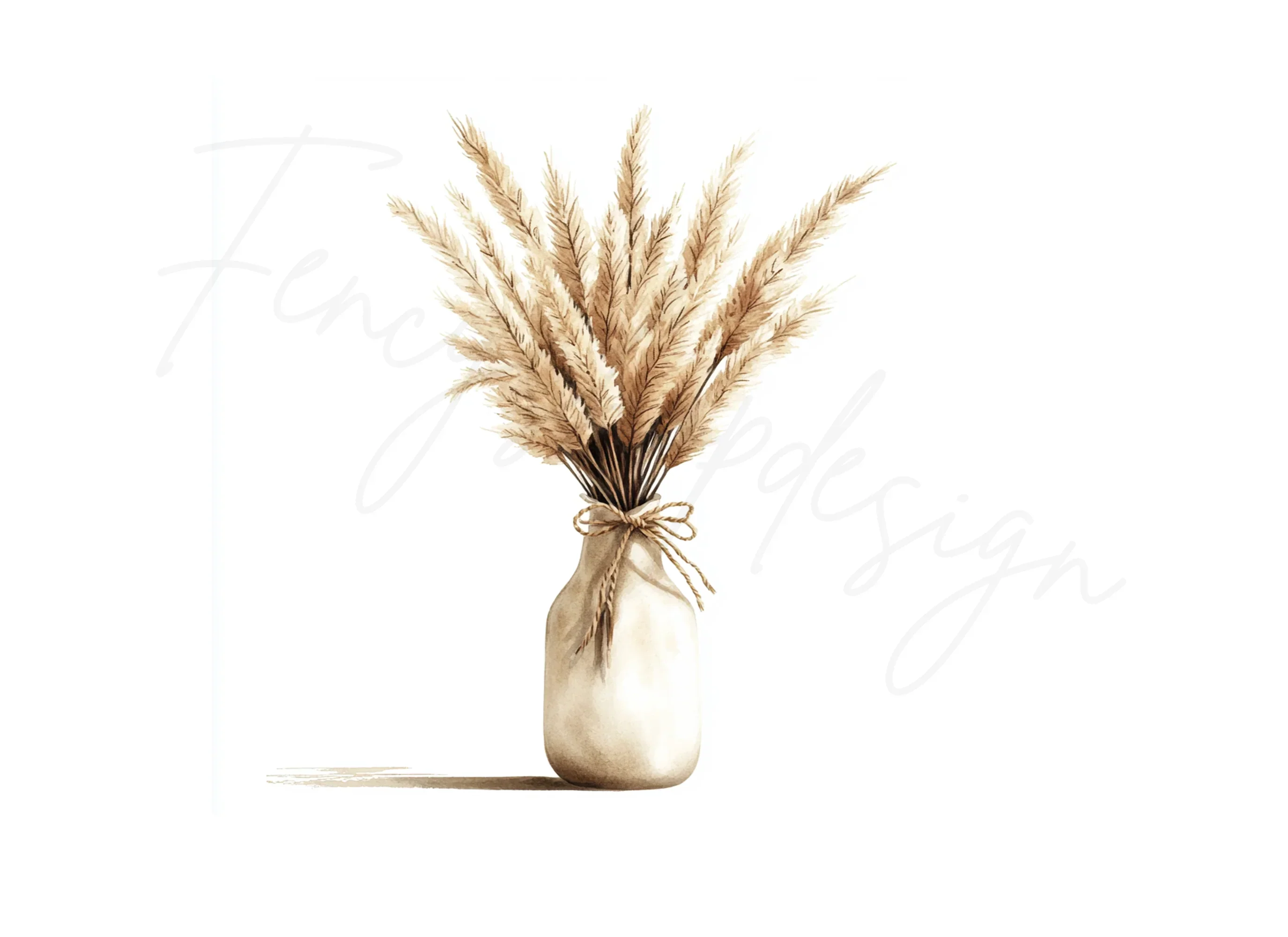 Boho Pampas Grass Clipart Bundle - Image 2