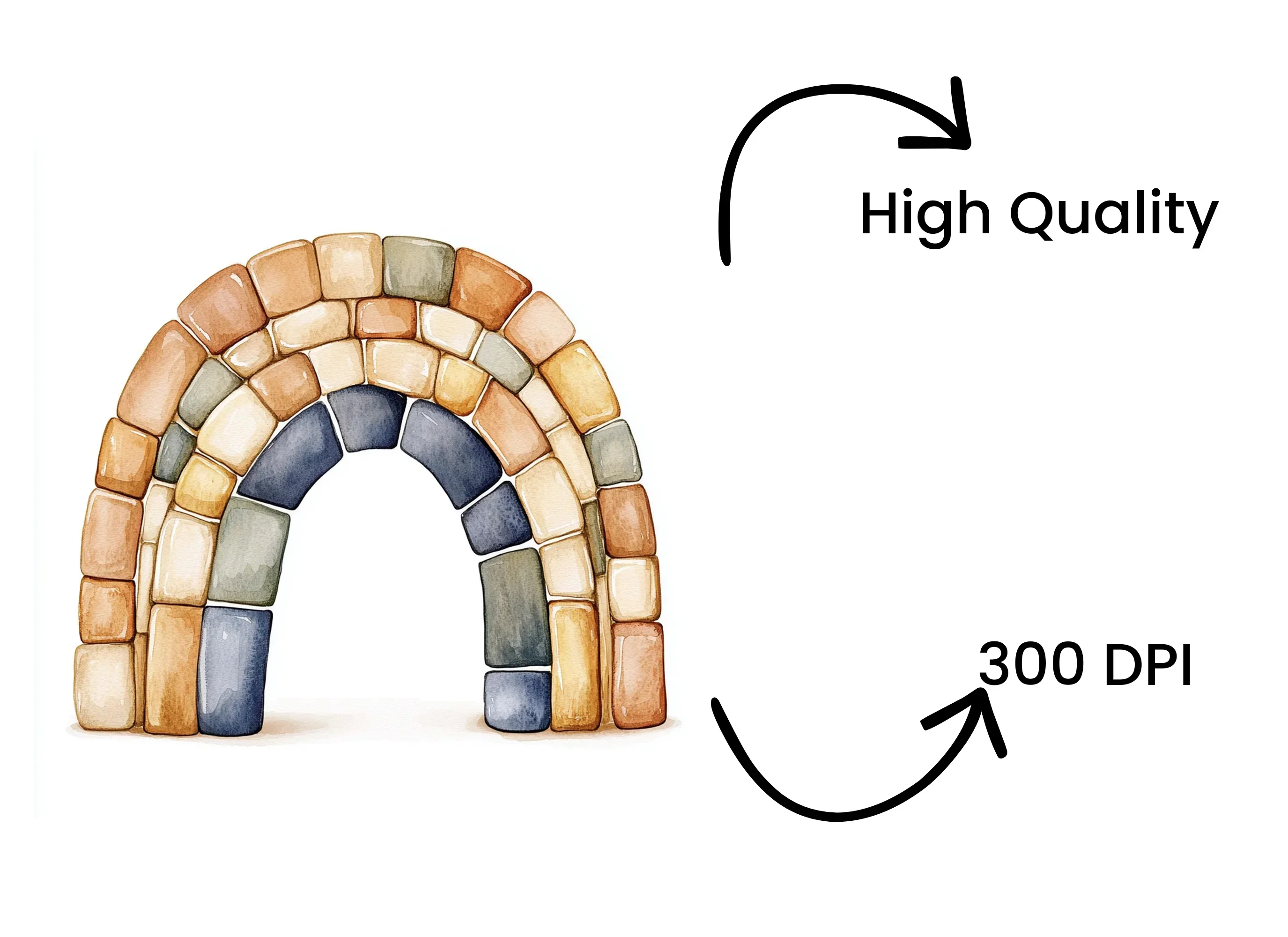 Boho Rainbow Arch Clipart Bundle - Image 4