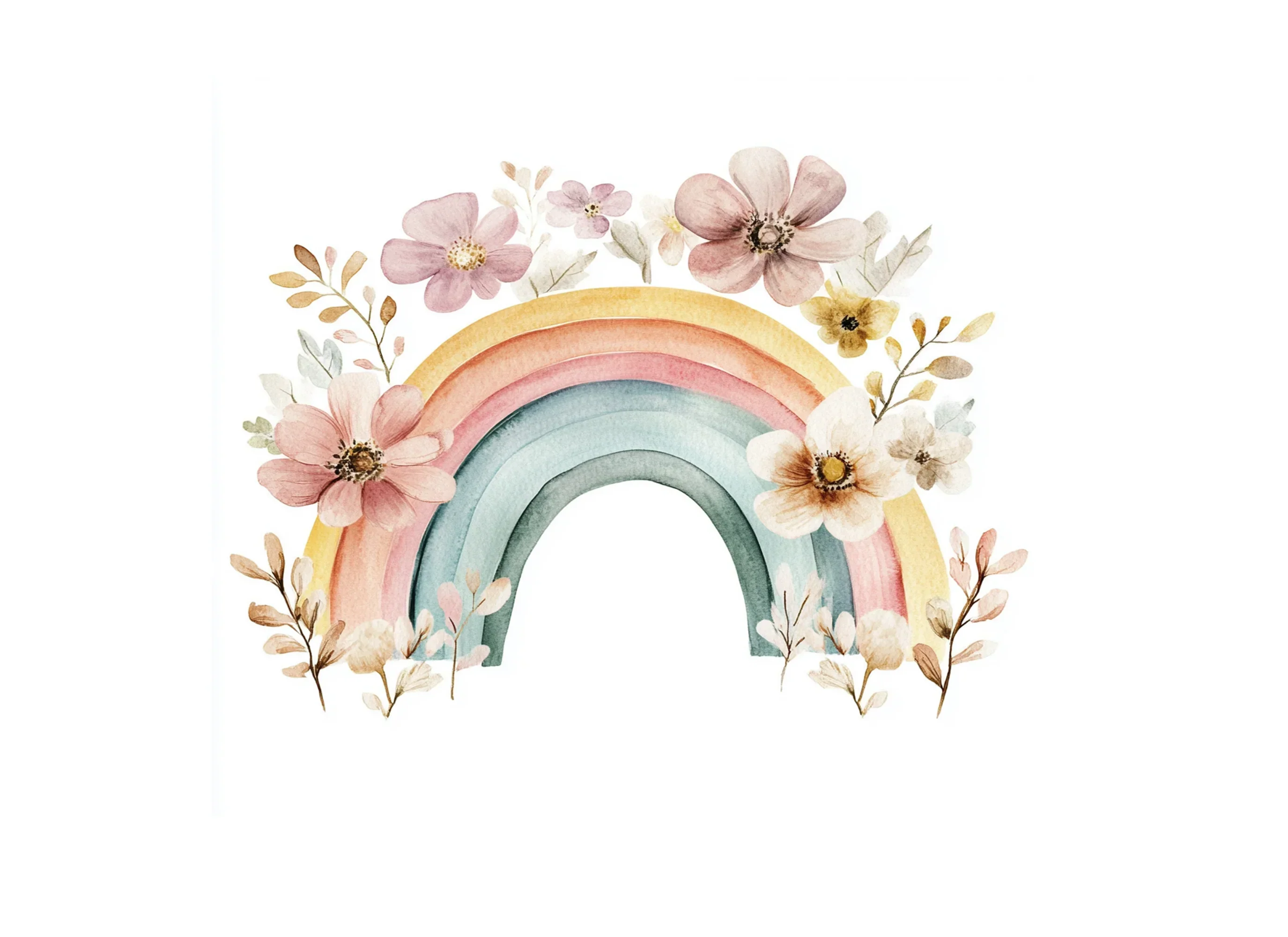 Boho Rainbow Clipart Bundle - Image 2