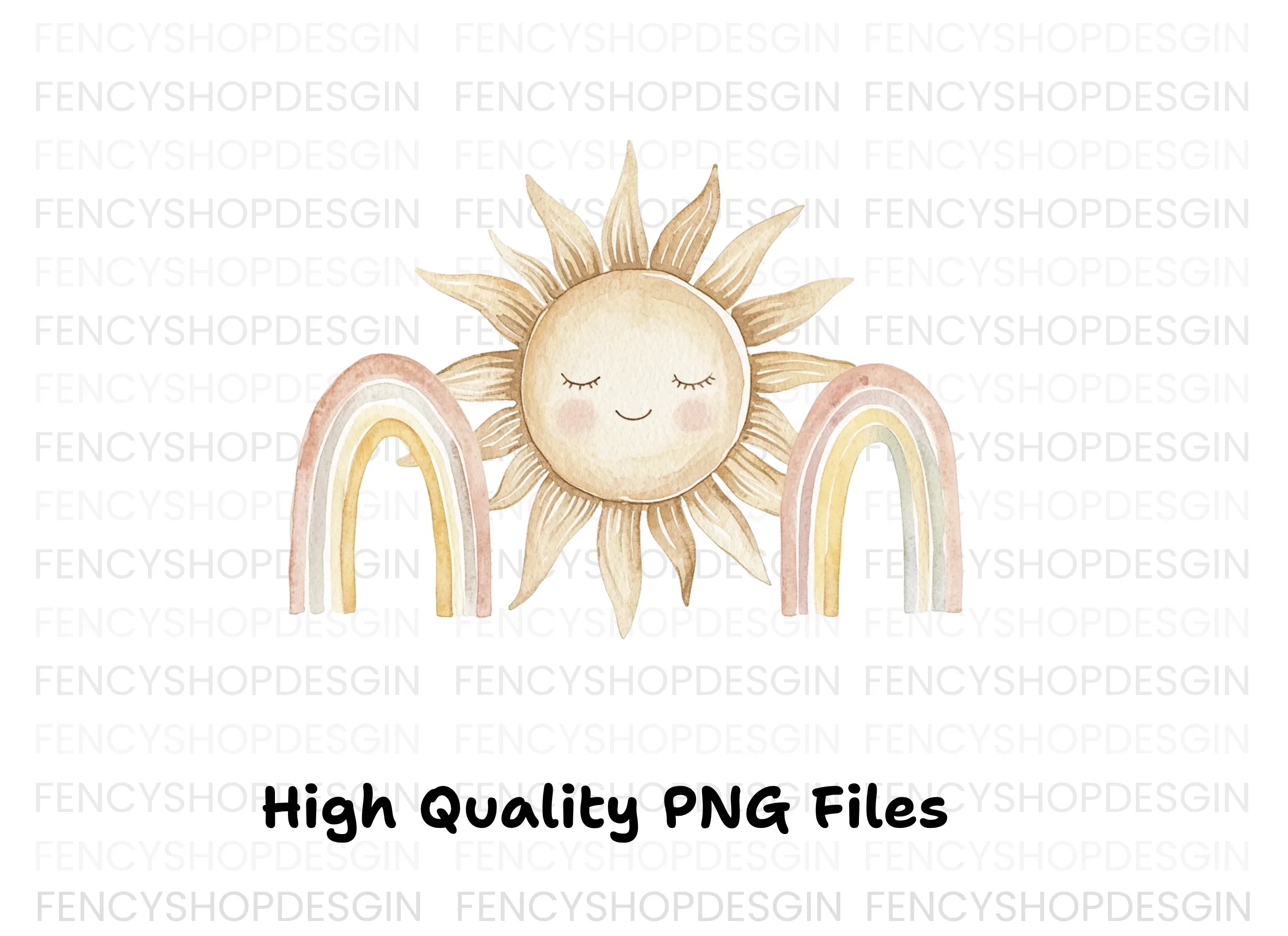 Boho Sun and Rainbow Clipart Bundle - Image 2