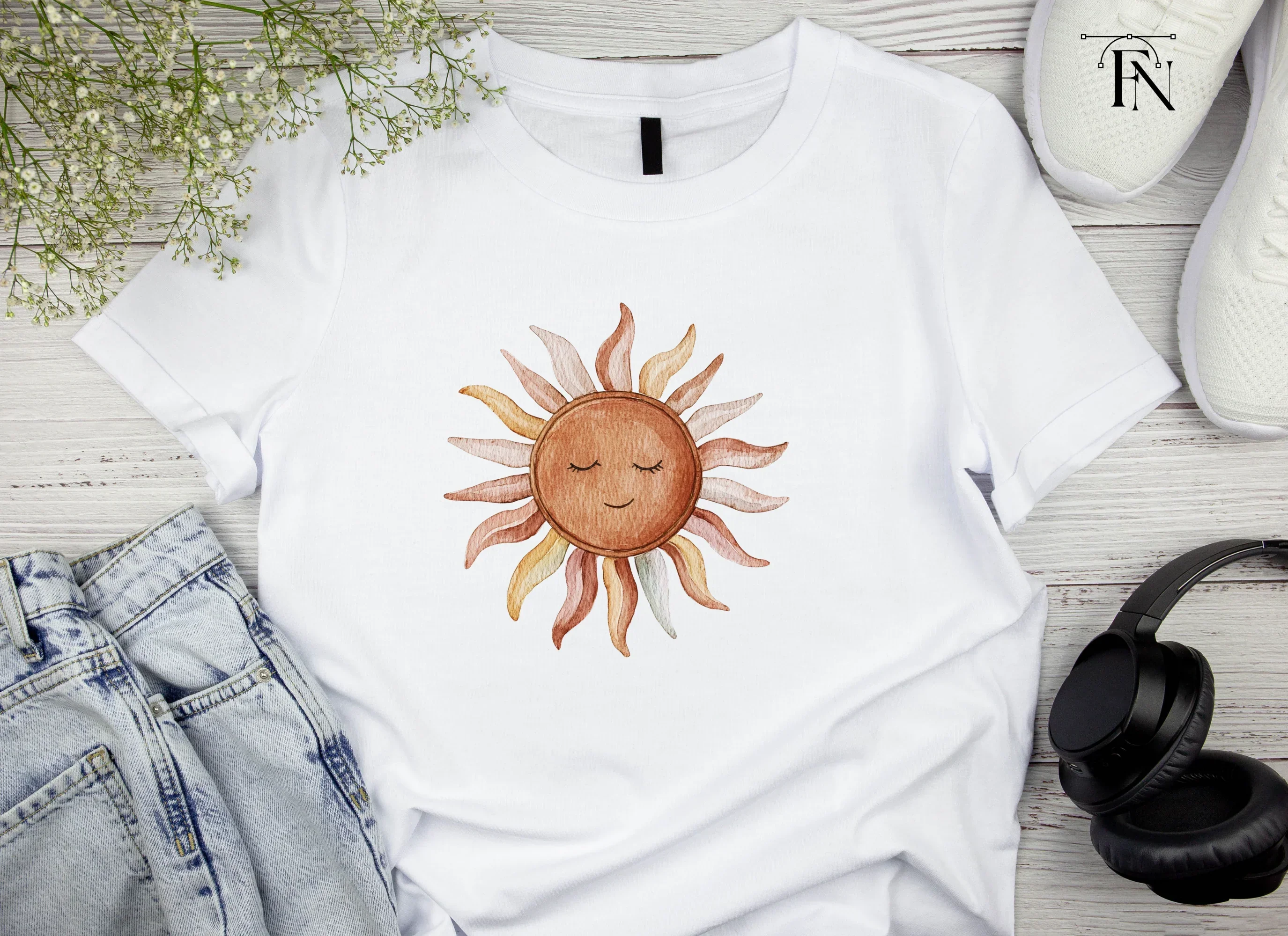 Boho Sun Clipart Bundle - Image 4