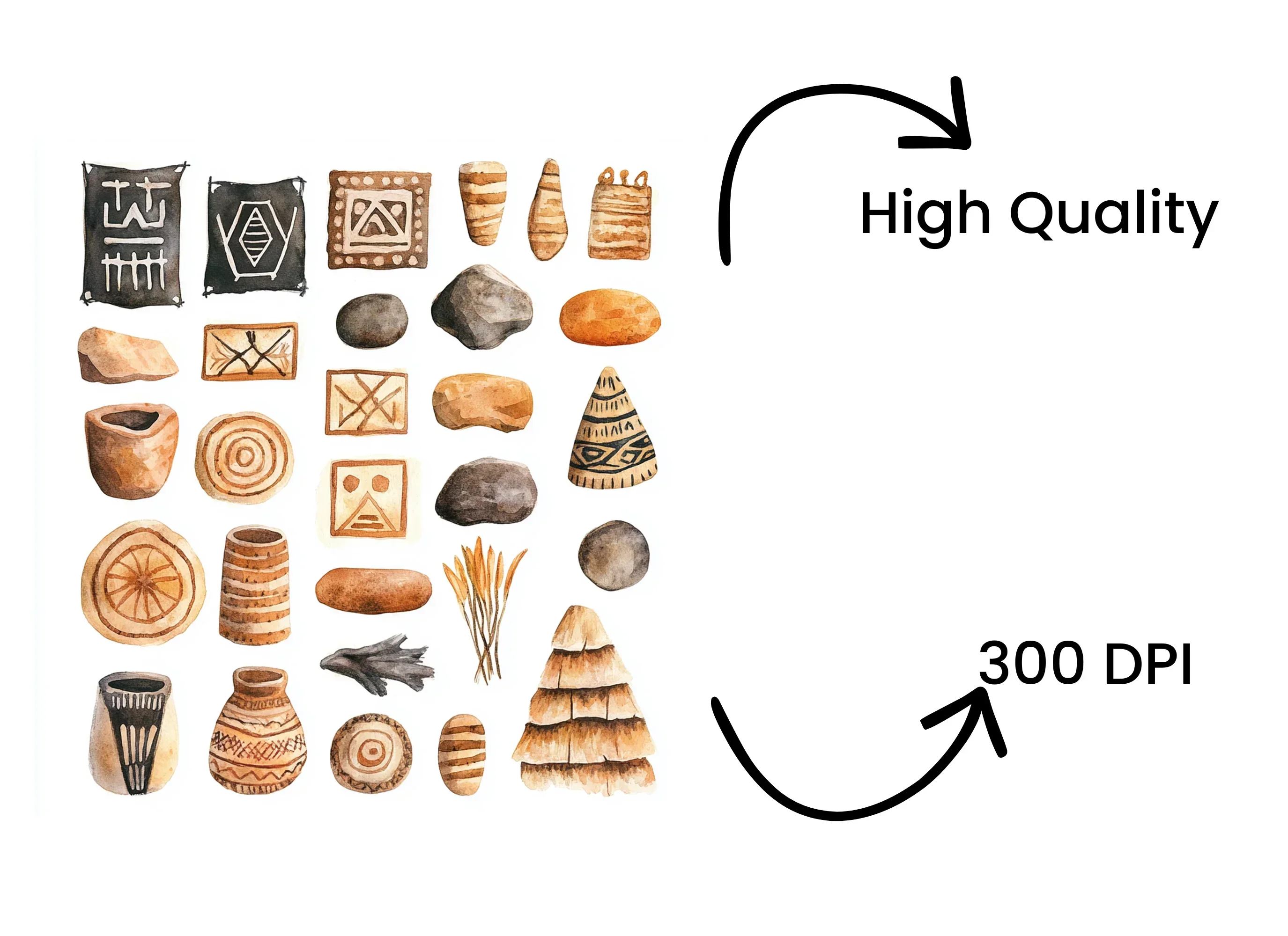 Boho Tribal Clipart Bundle - Image 4