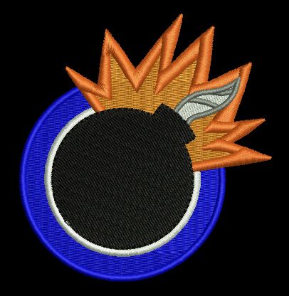 Bomb Blast Embroidery Design