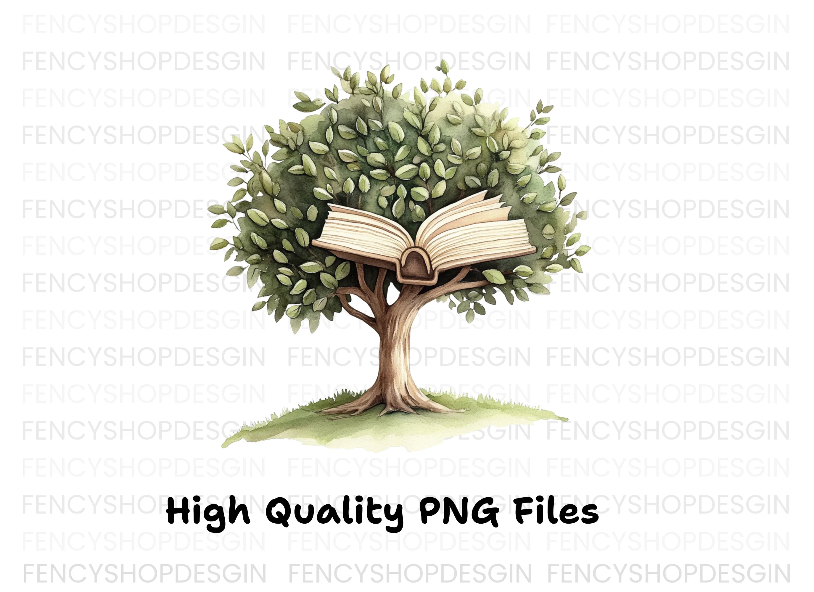 Book Tree Clipart Bundle - Image 3