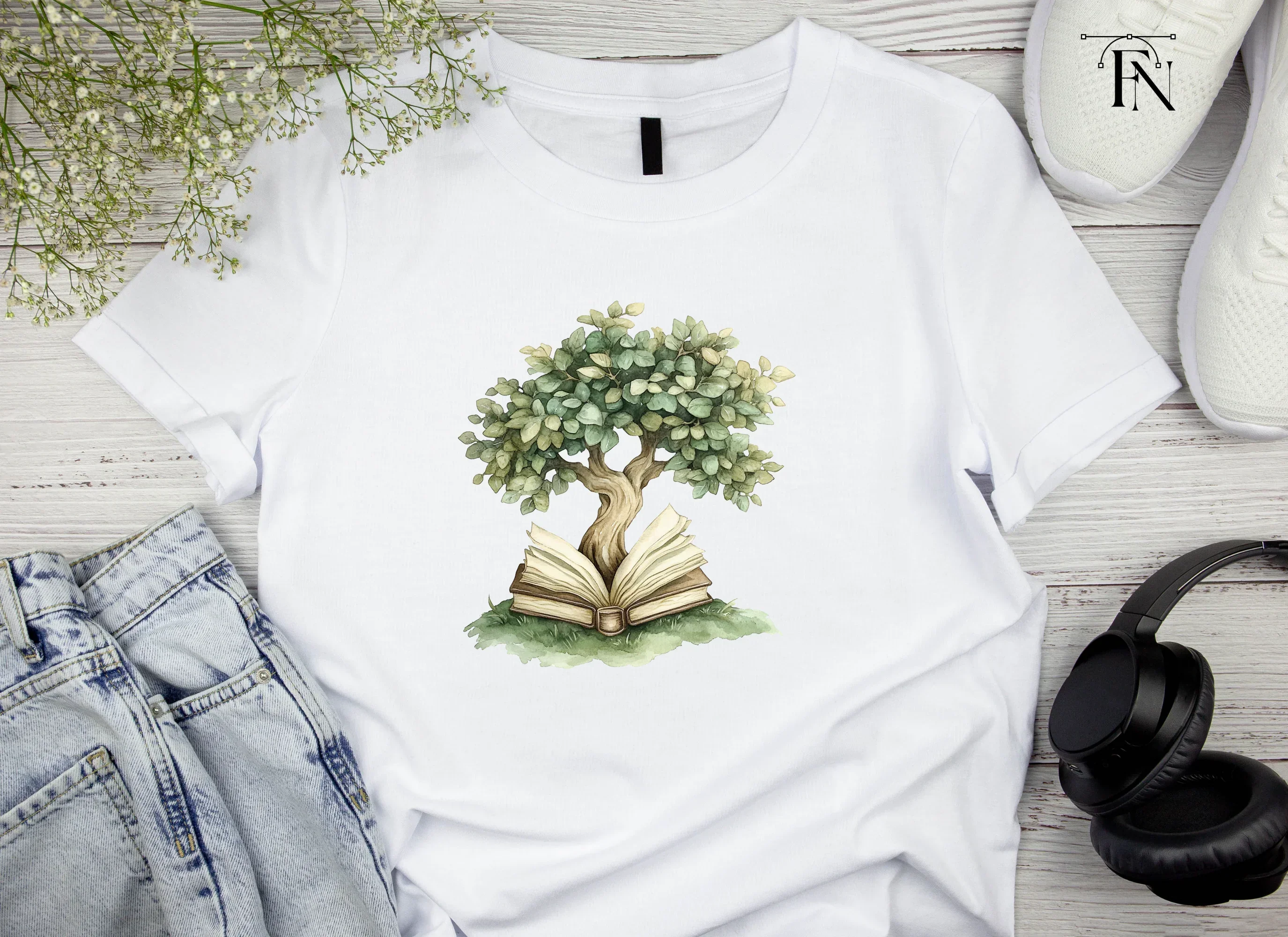 Book Tree Clipart Bundle - Image 4