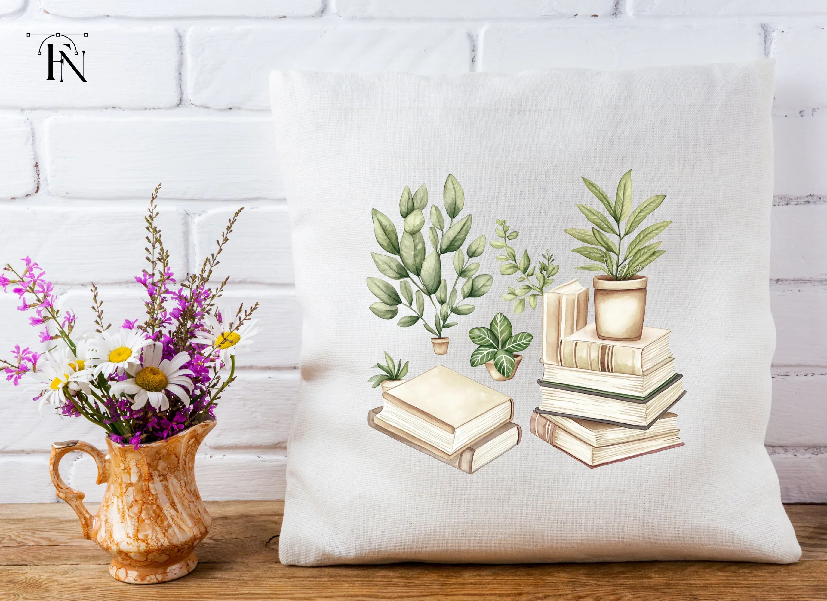Books and Plants Clipart Bundle - Image 5