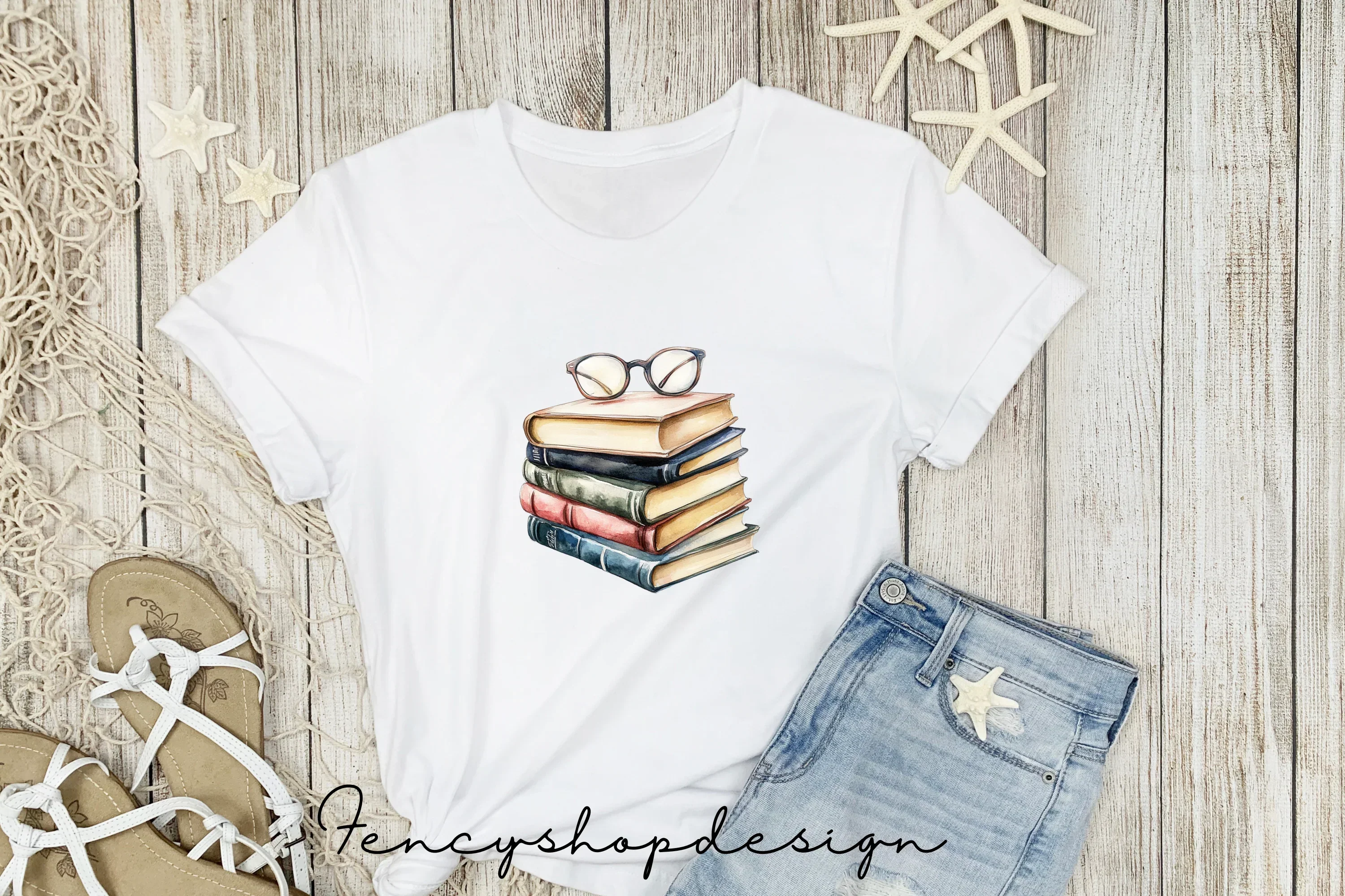 Books Reading Girl Clipart Bundle - Image 5