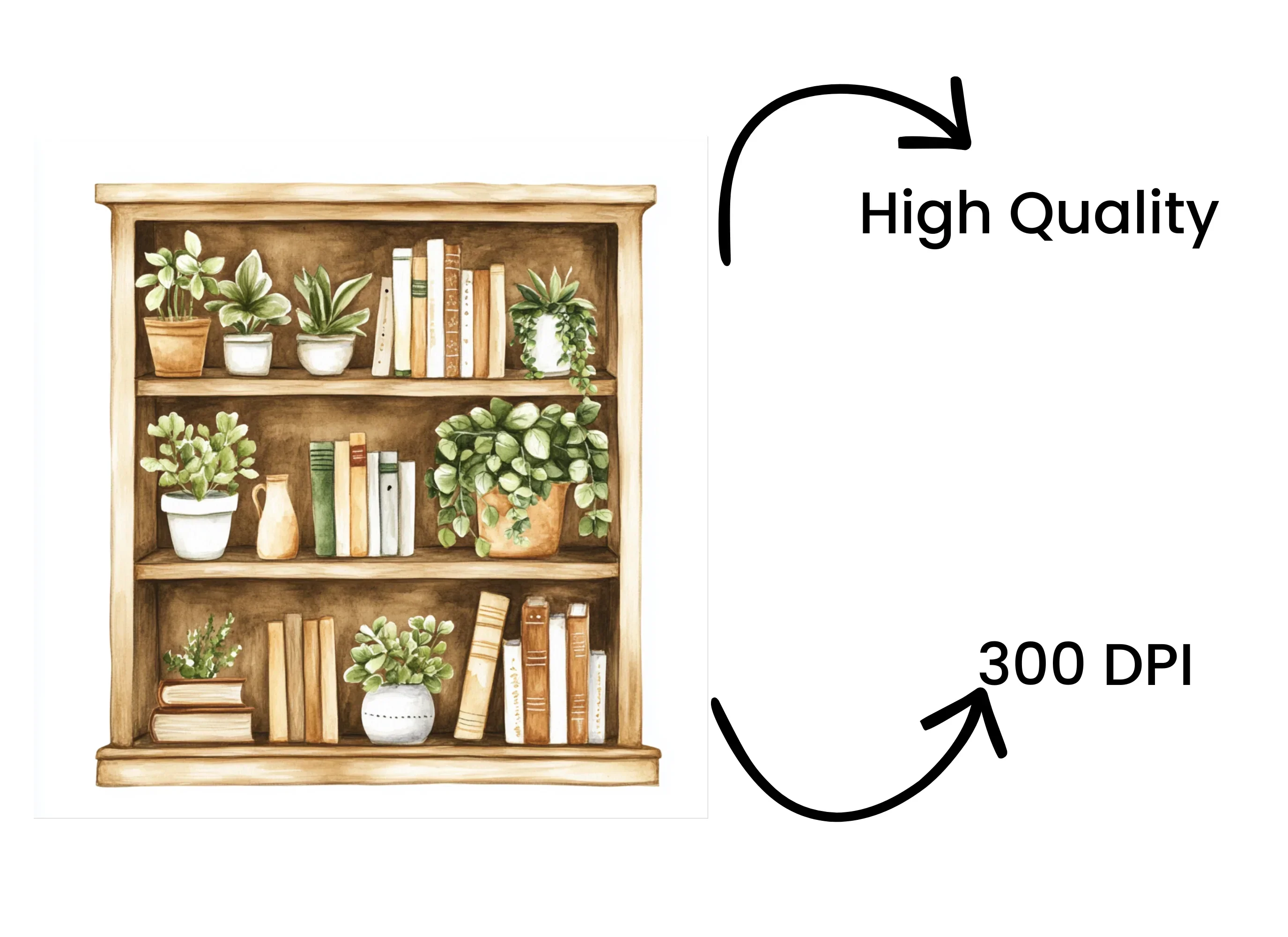 Bookshelf Clipart Bundle - Image 4