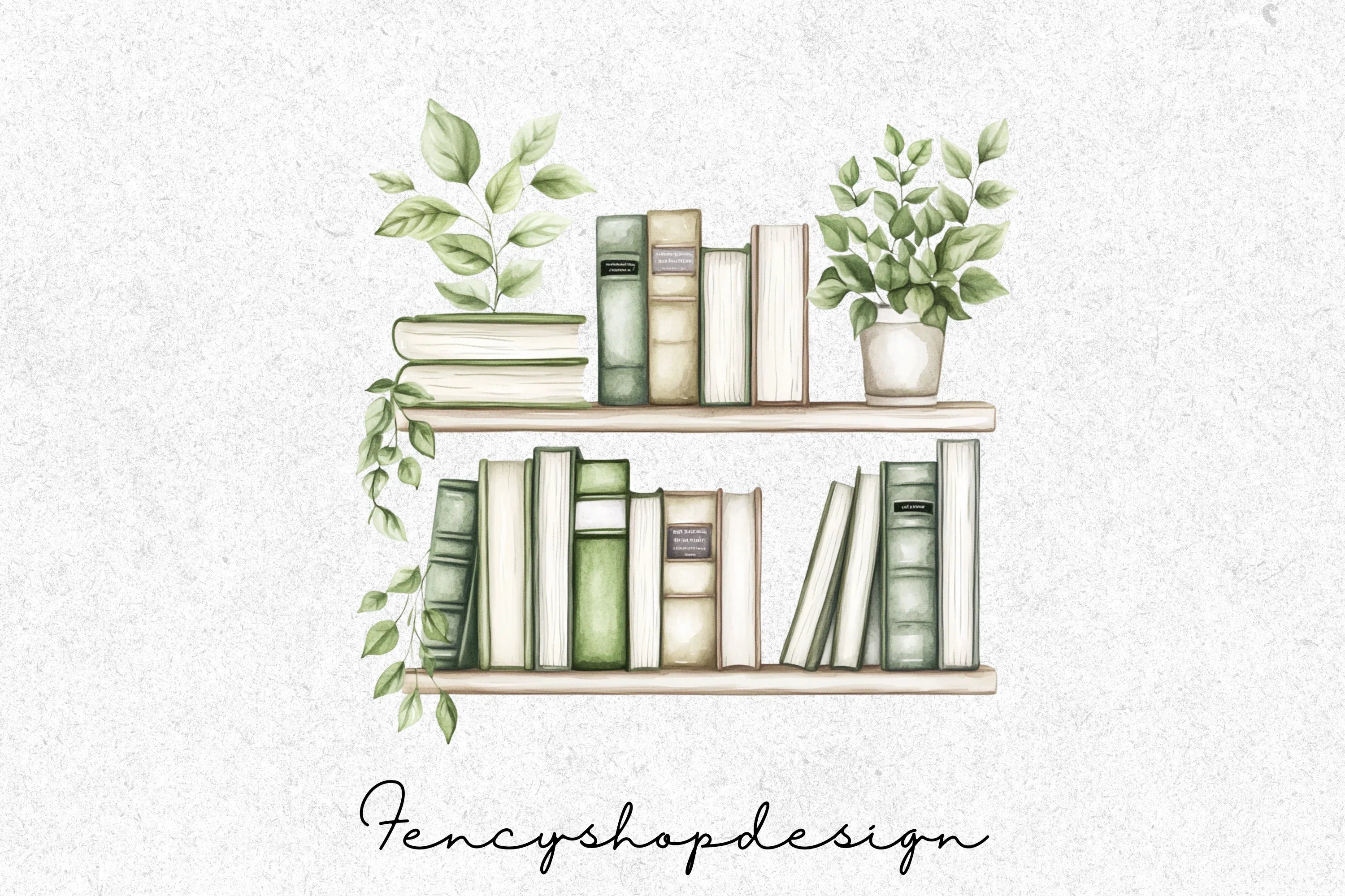 Bookshelf Plant Clipart Bundle - Image 4