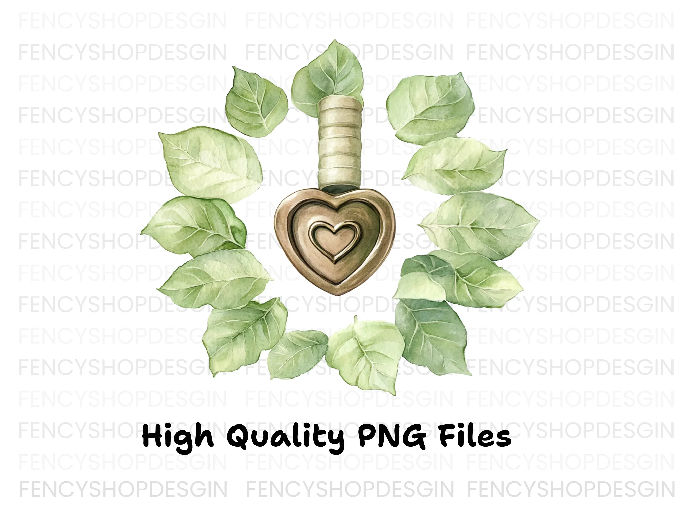 Botanical Heart Wax Seal Clipart Bundle - Image 2