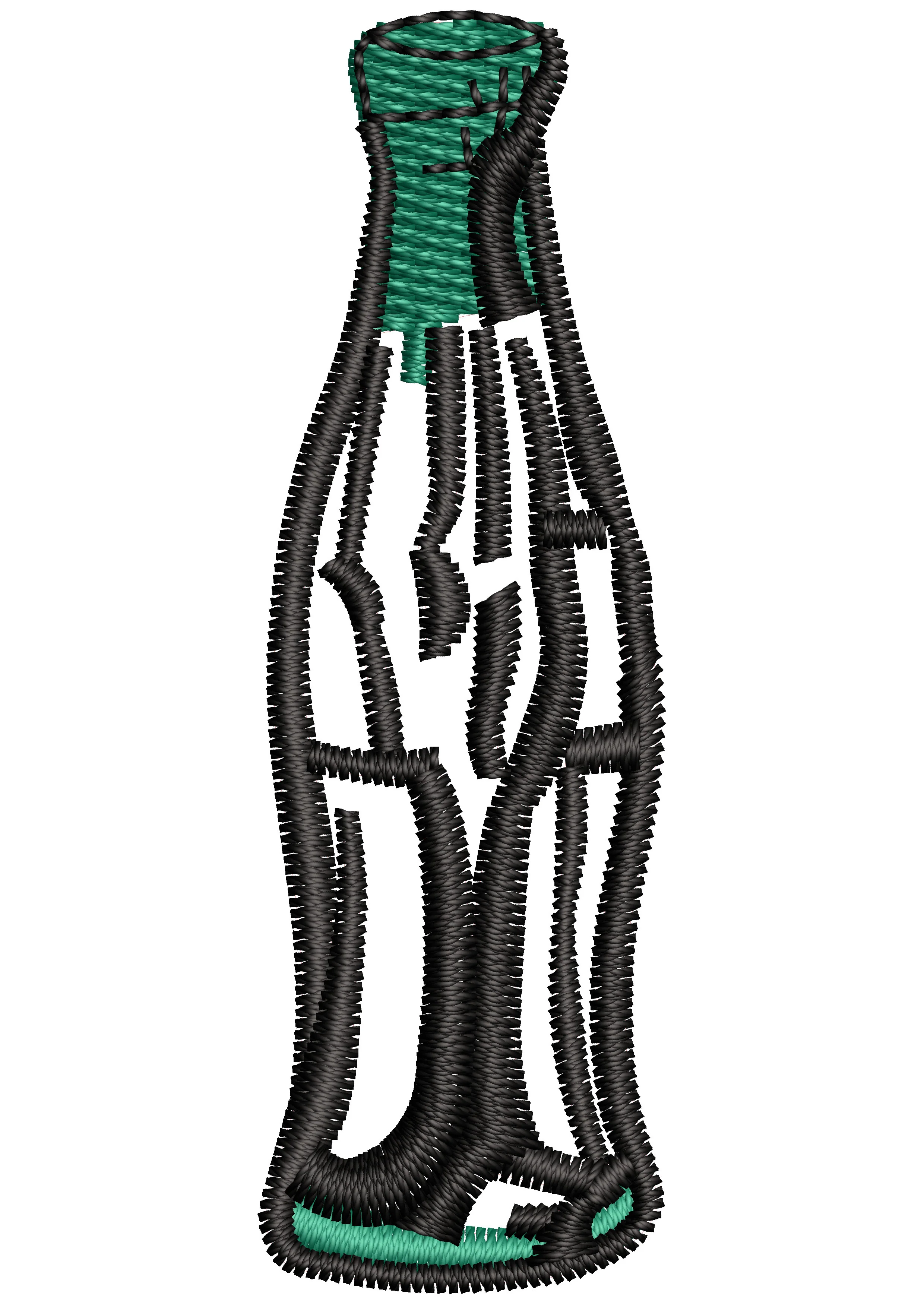 Bottle Embroidery Design