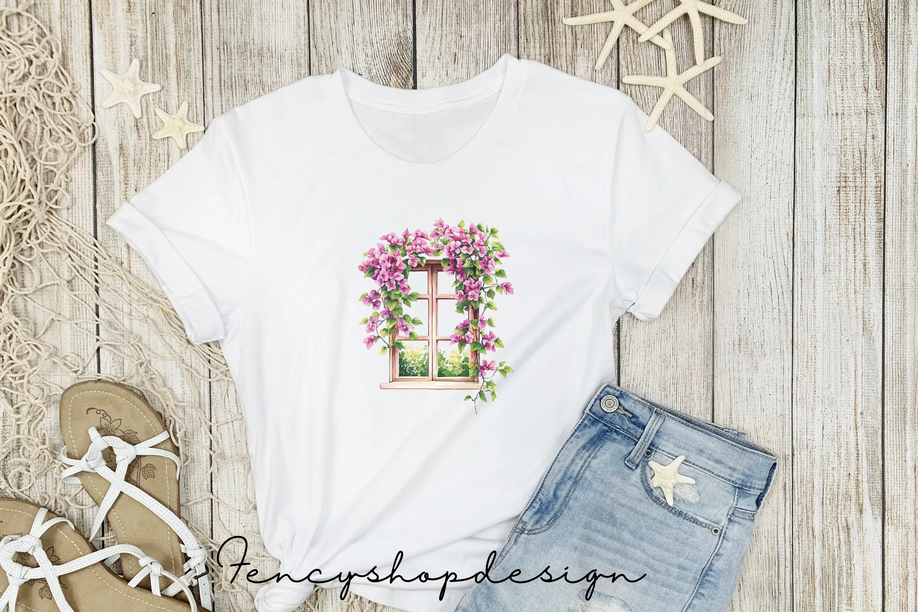 Bougainvillea Window Clipart Bundle - Image 6