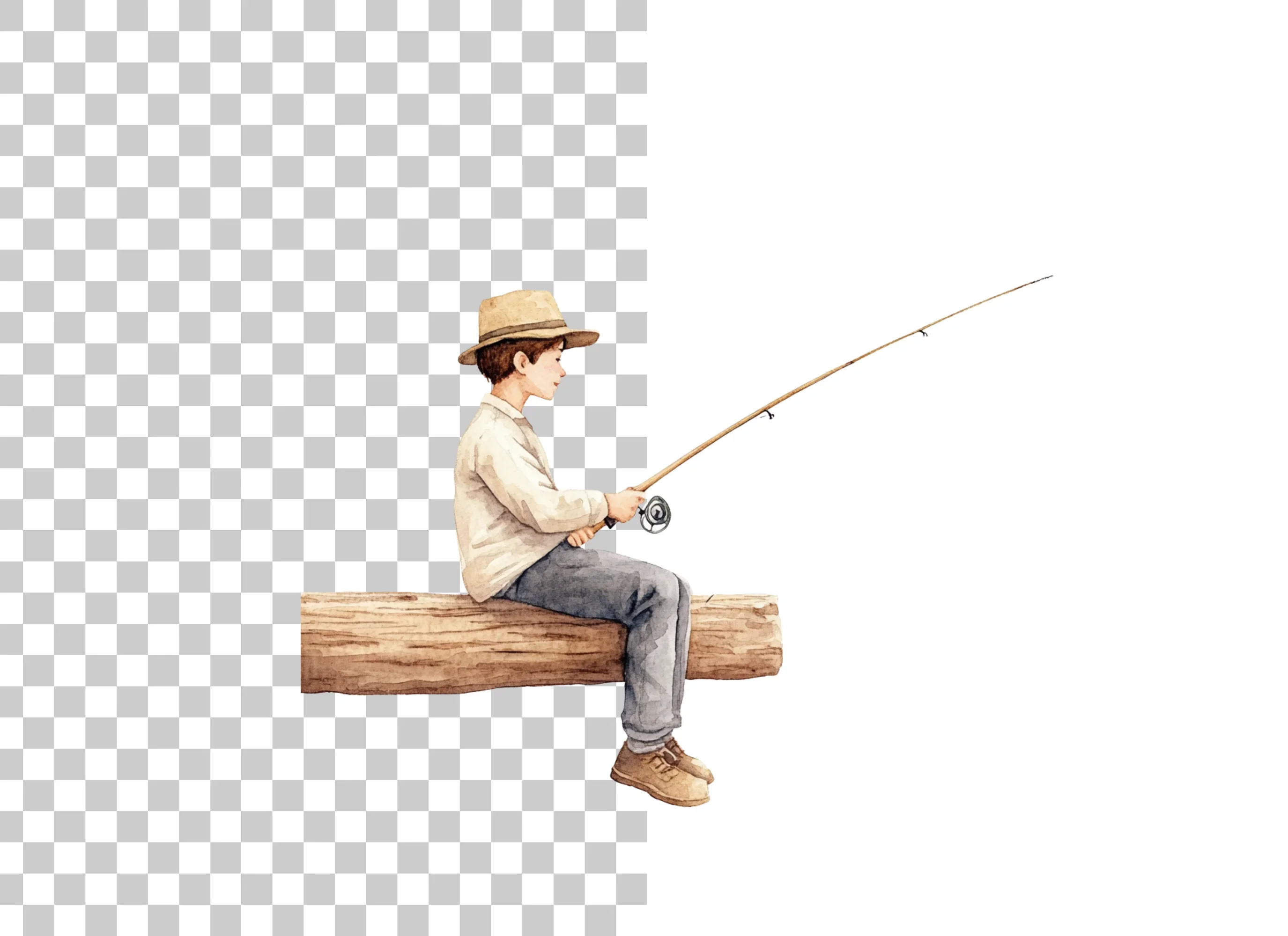Boy Fishing Clipart Bundle - Image 2