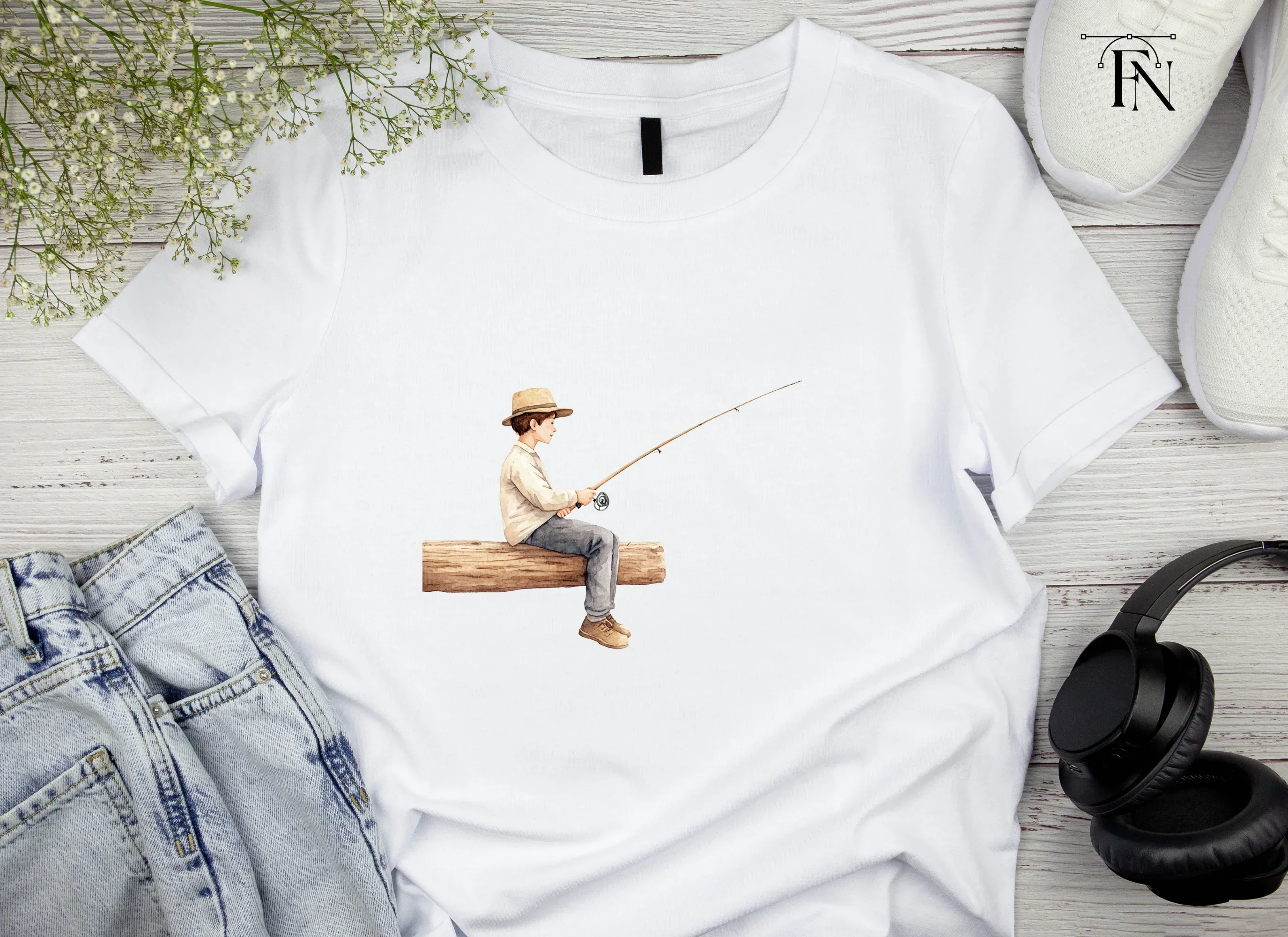 Boy Fishing Clipart Bundle - Image 4