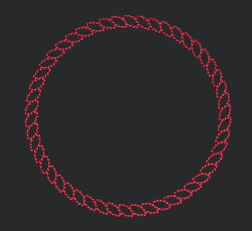 Braided Circular Border Embroidery Design