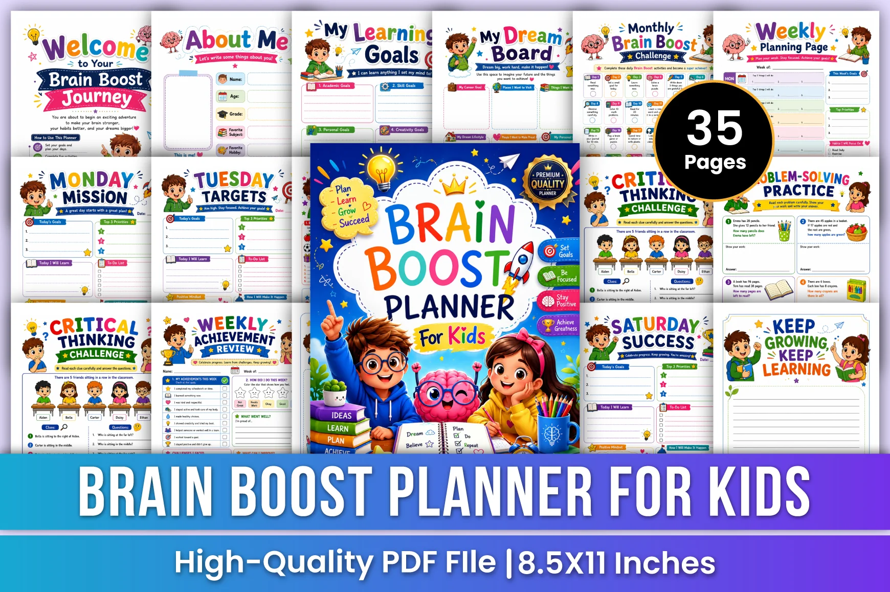 Brain Boost For Kids Planner