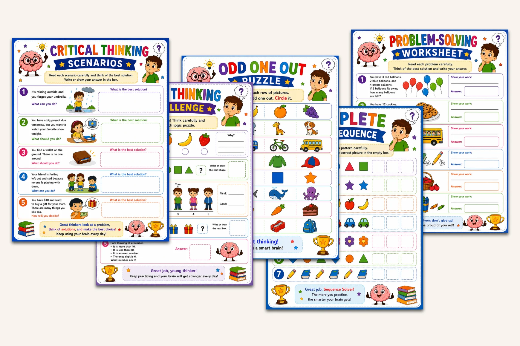 Brain Training For Kids Workbook - Image 3