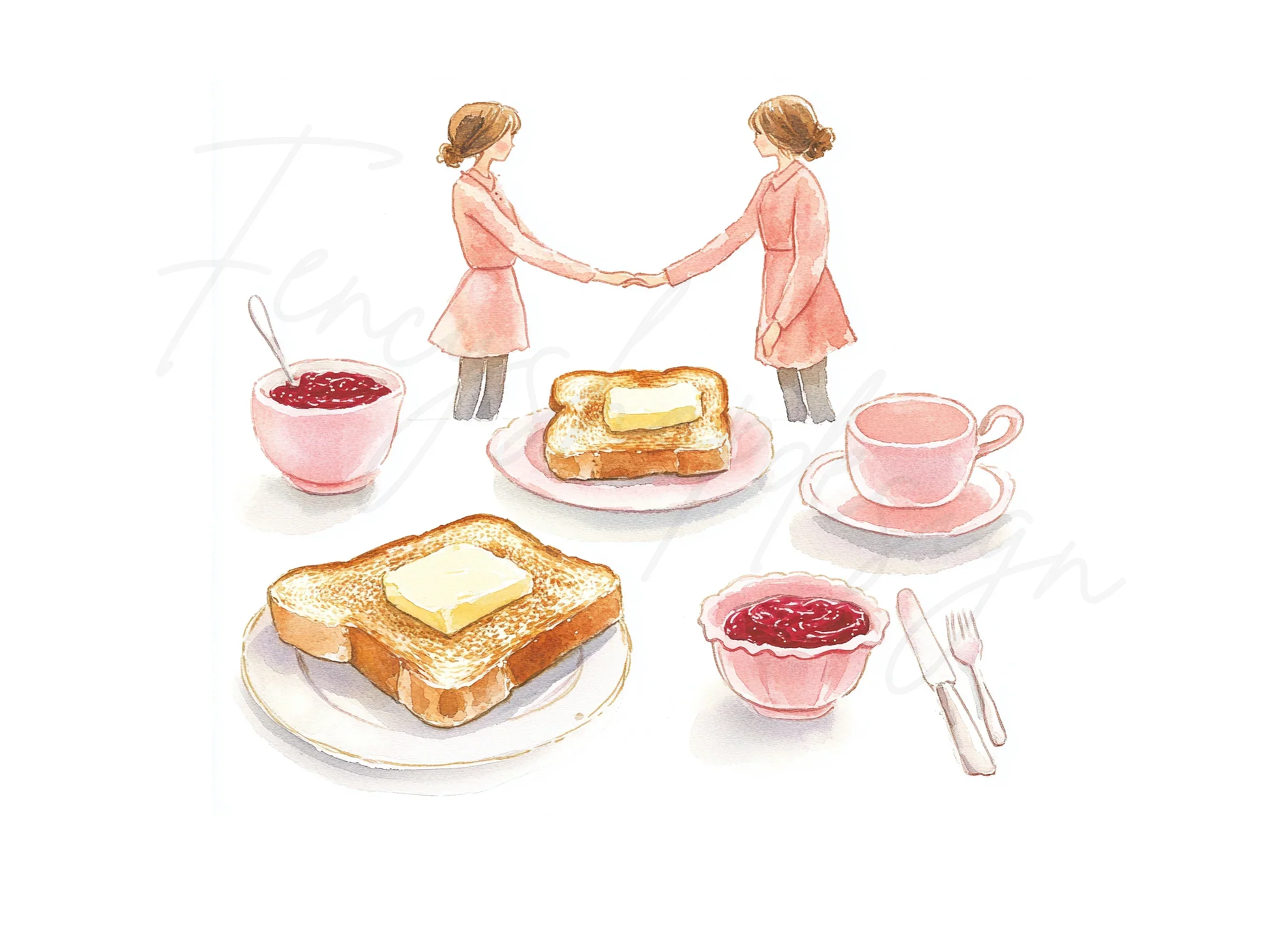 Breakfast Toast and Jam Clipart Bundle - Image 2
