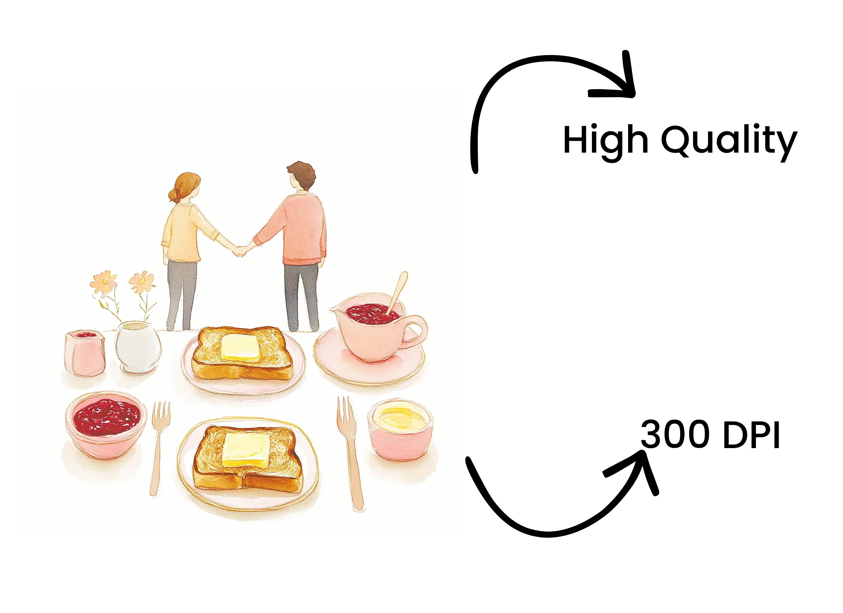 Breakfast Toast and Jam Clipart Bundle - Image 4
