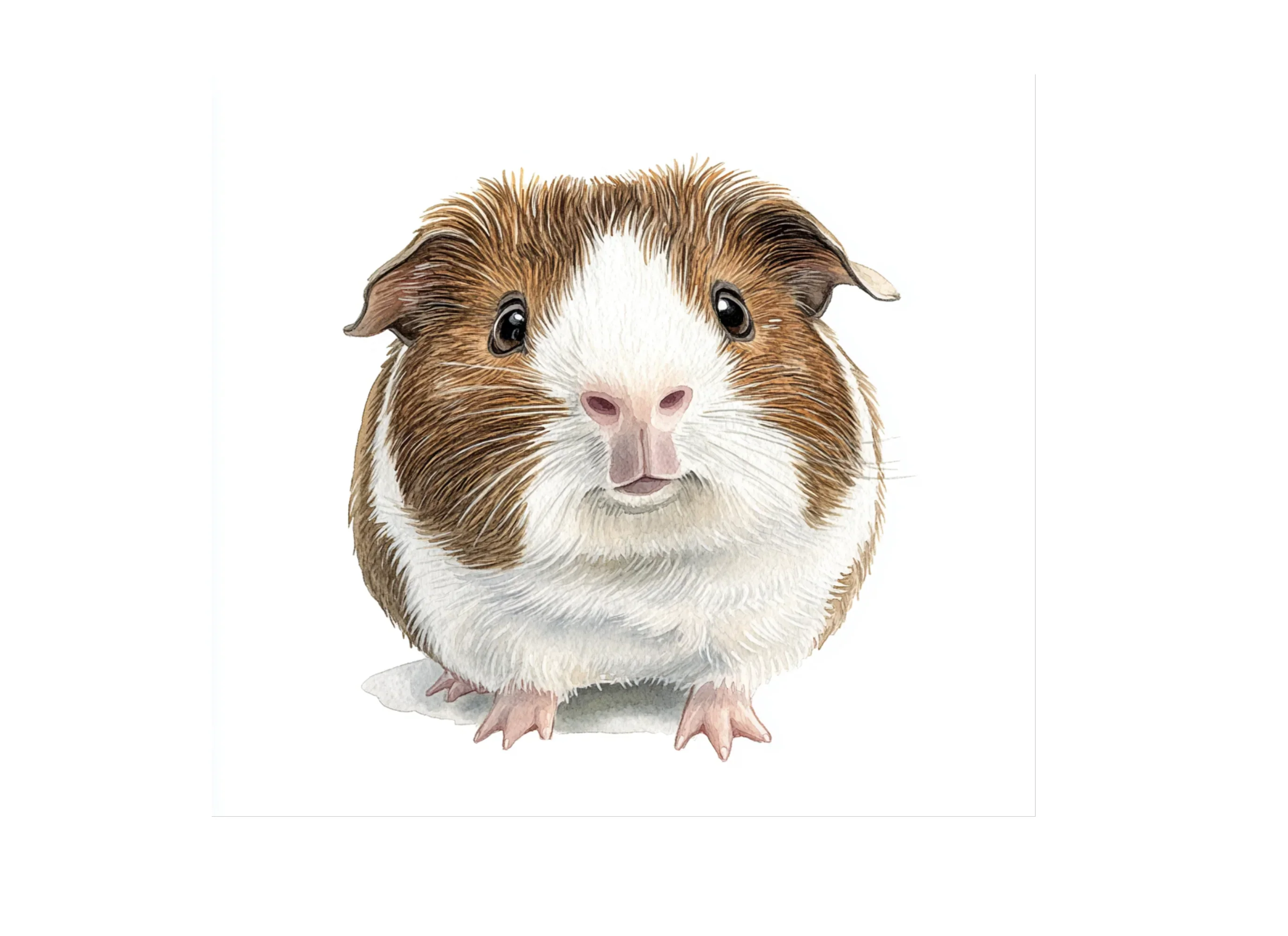 Brown and White Guinea Pig Clipart Bundle - Image 2