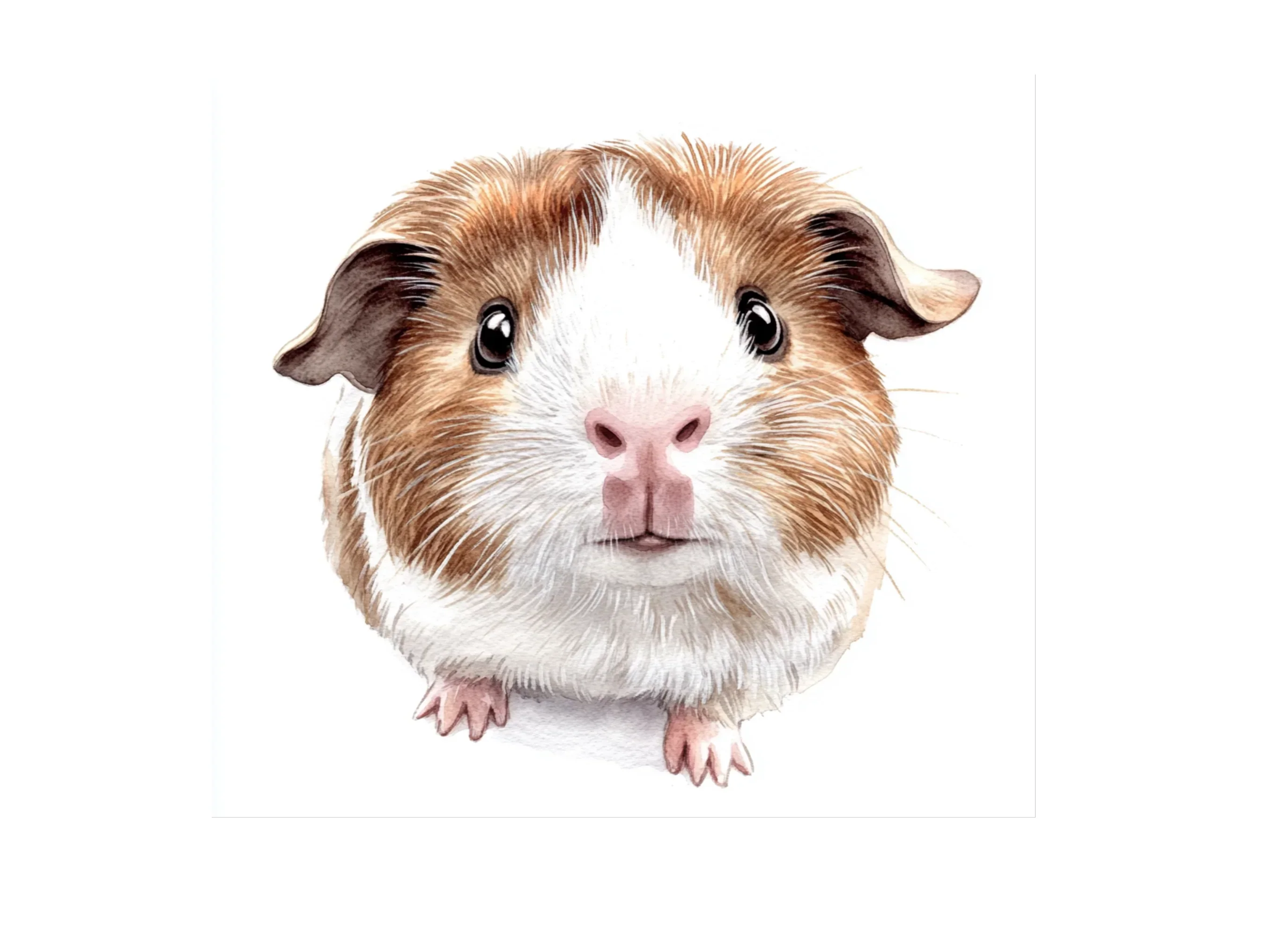 Brown and White Guinea Pig Clipart Bundle - Image 3