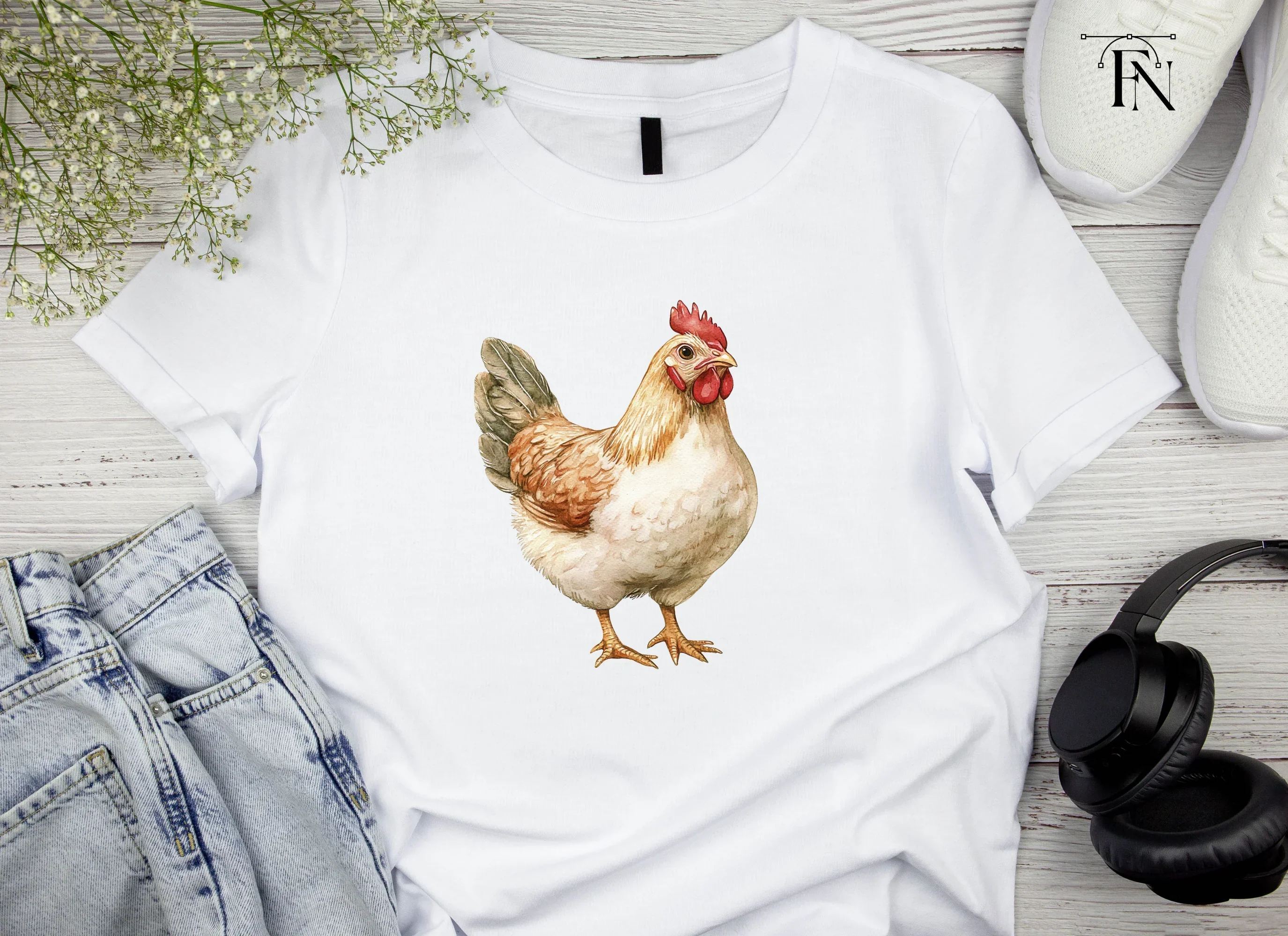Brown Hen Farm Animal Clipart Bundle - Image 5