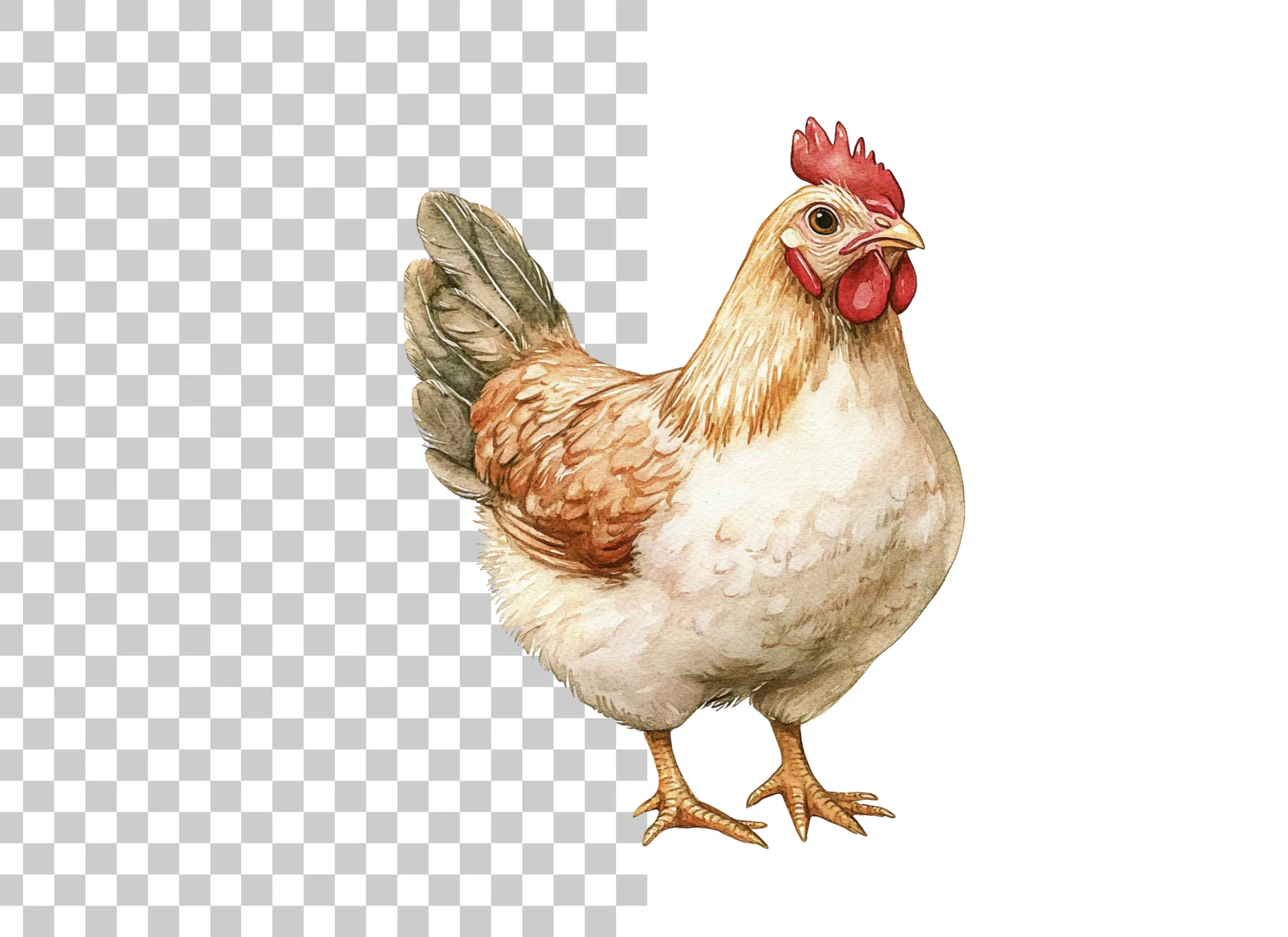 Brown Hen Farm Animal Clipart Bundle - Image 6