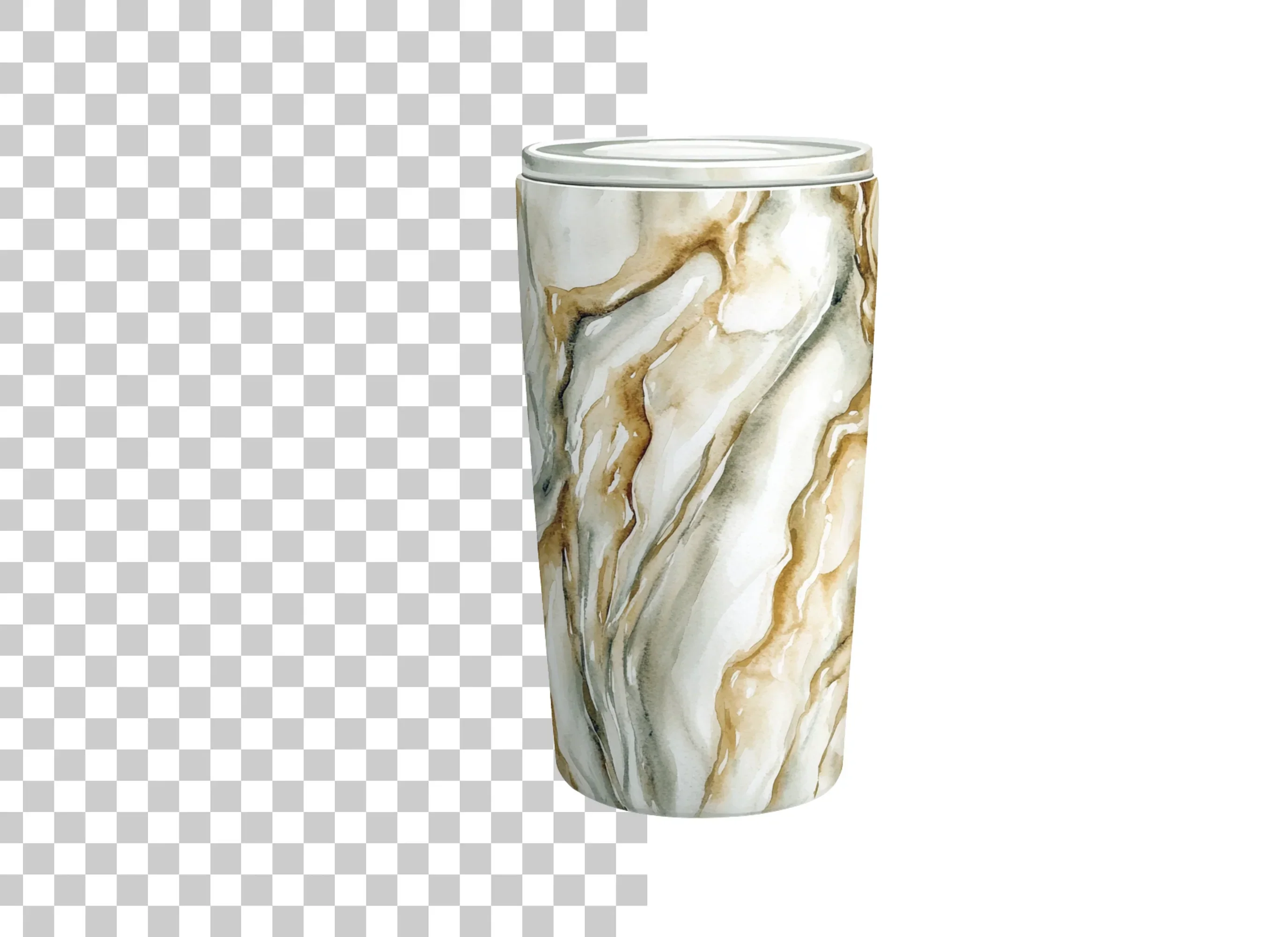 Brown Marble Tumbler Clipart Bundle - Image 6