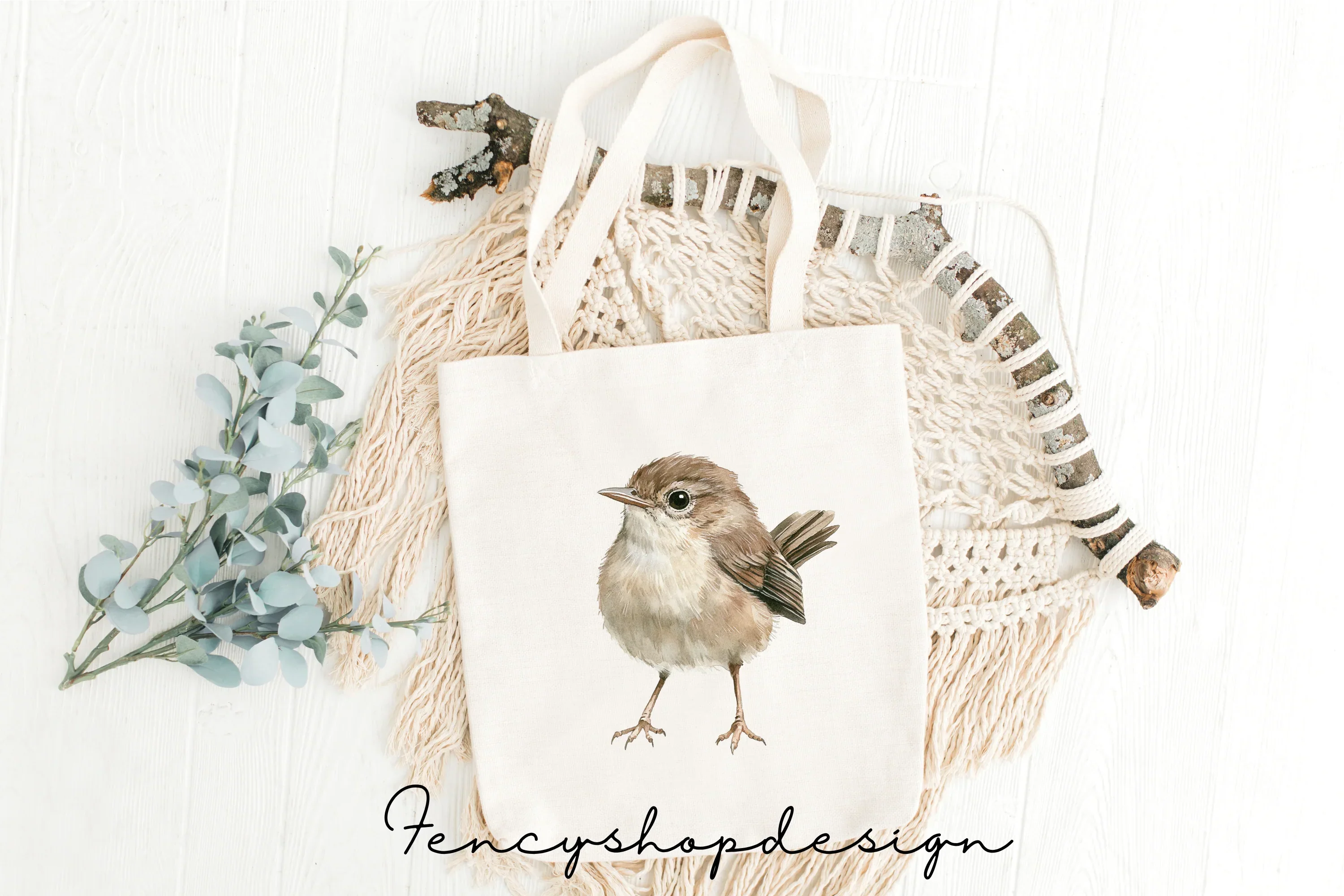 Brown Wren Bird Clipart Bundle - Image 8