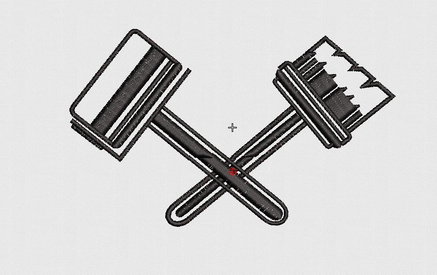 Brush Embroidery Design