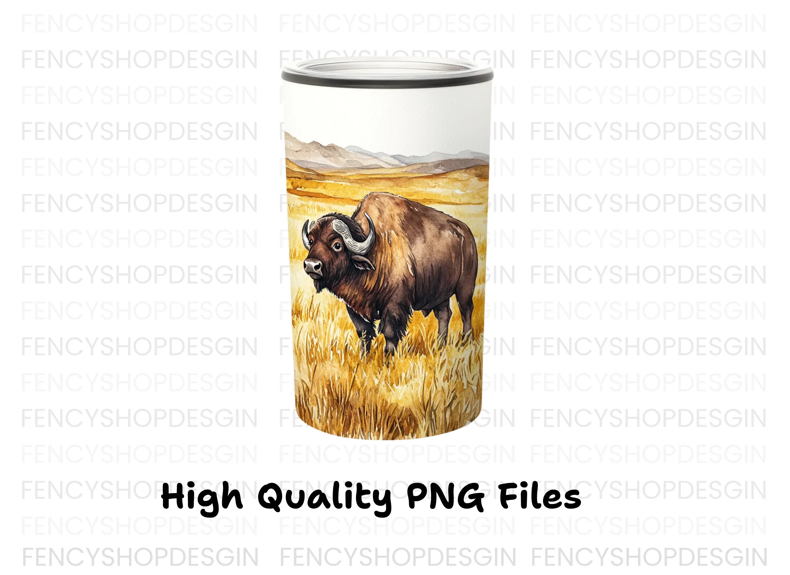 Buffalo in Grassy Field Clipart Bundle - Image 2